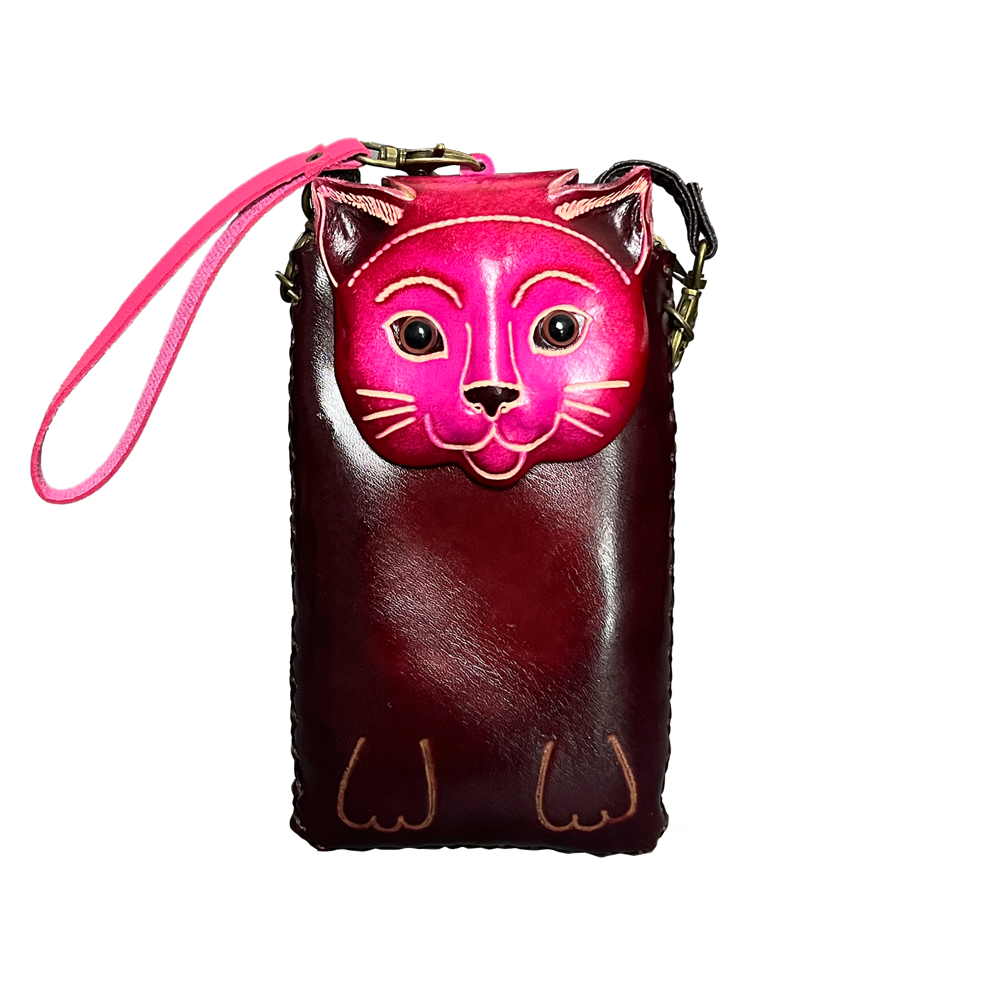 Handyhülle Leder Katze