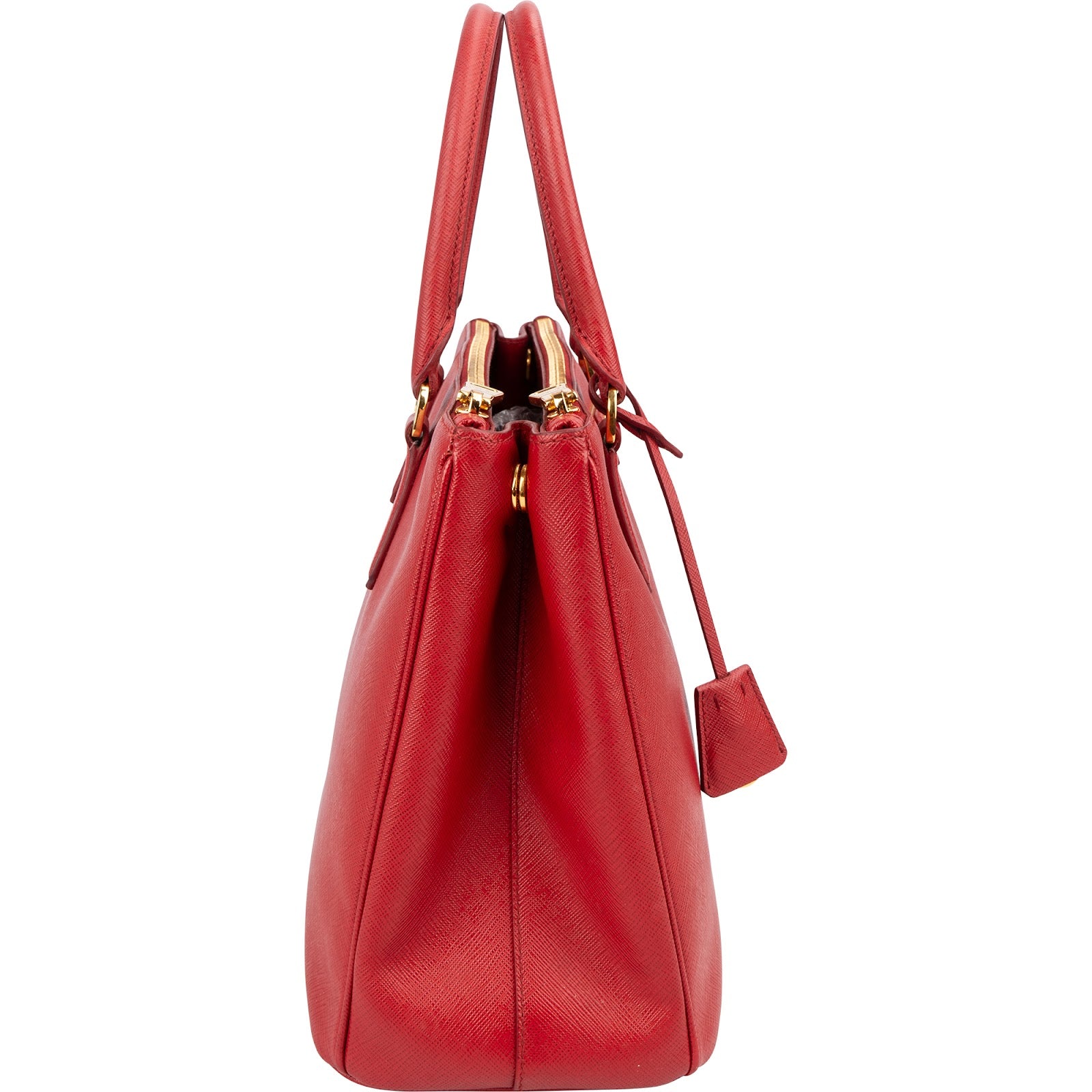 Prada Red Saffiano Leather Galleria Handbag