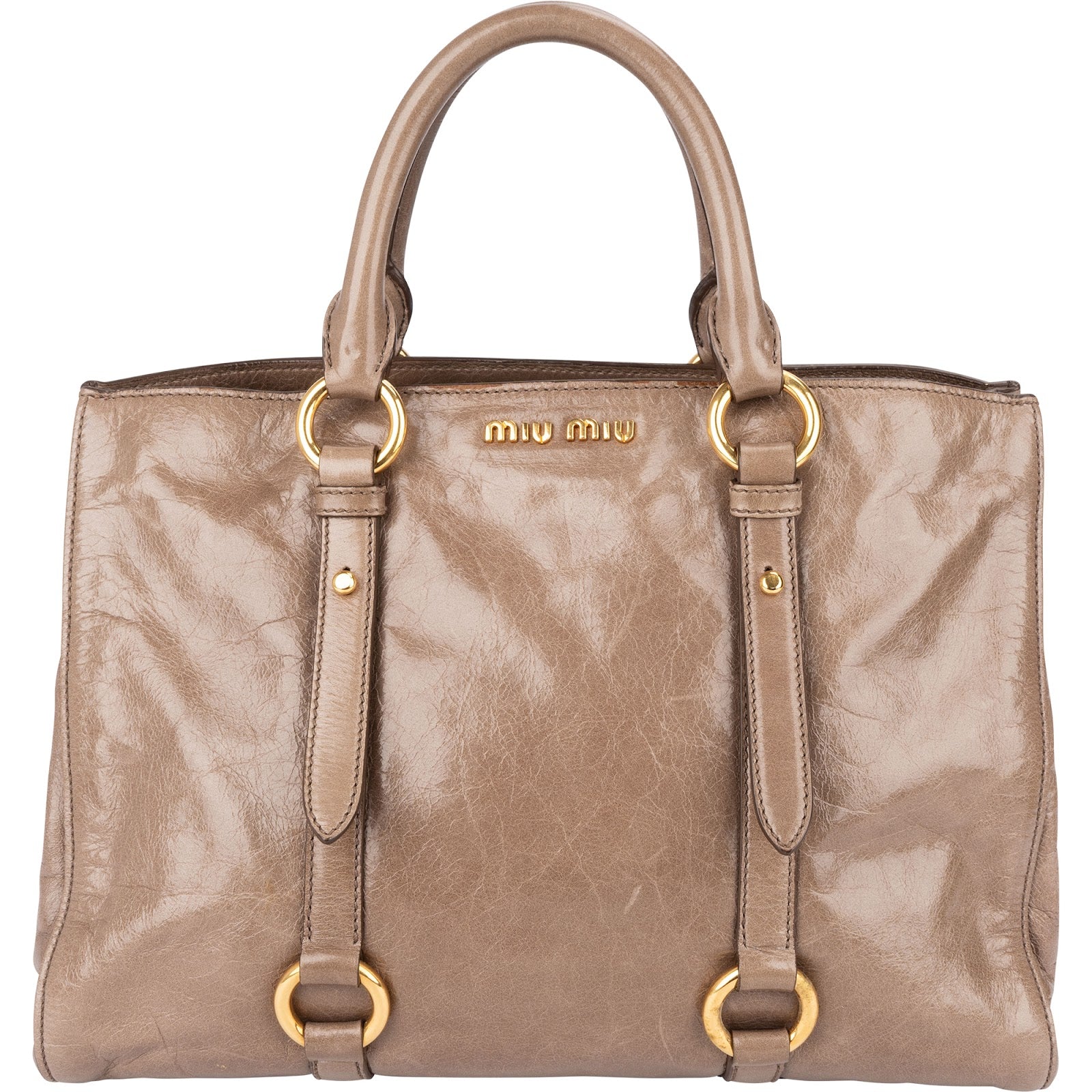 Sac cabas Miu Miu en cuir Vitello Lux