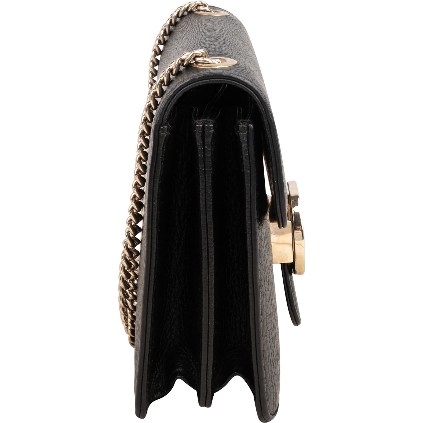 Gucci Grained Leather Small Interlocking GG Shoulder Crossbody Bag