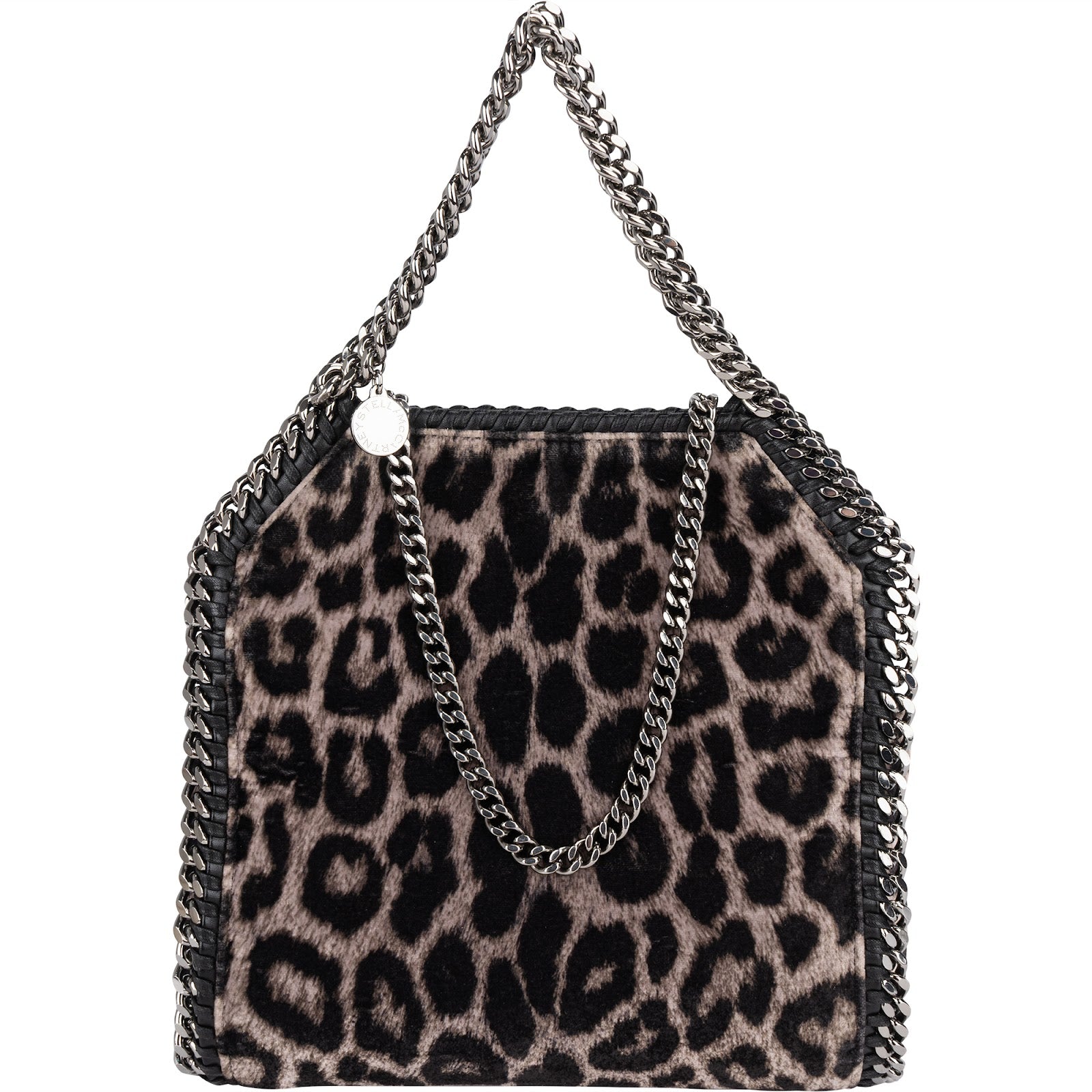 Stella McCartney Leopard Fur Print Falabella Tote Crossbody Handbag