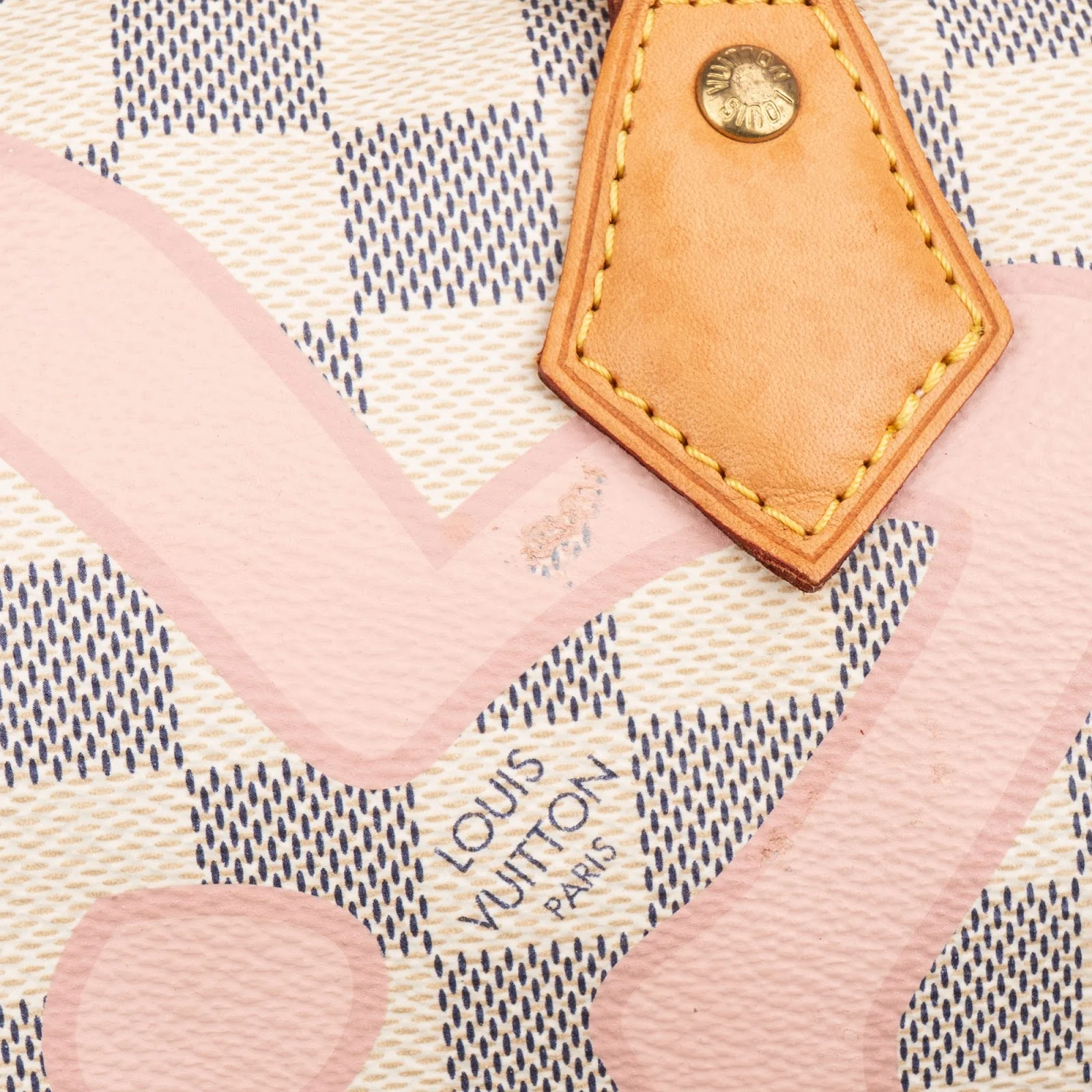 Louis Vuitton Monogram Damier Azur Tahitiene Speedy 30 Bandoulière Handbag