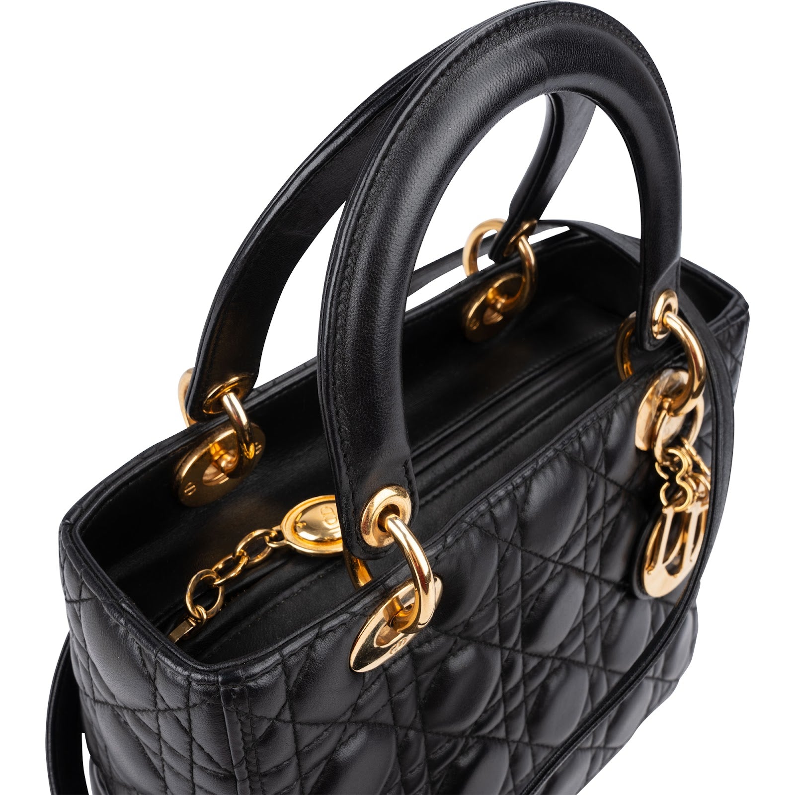 Christian Dior Quilted Lambskin Lady Dior Handbag