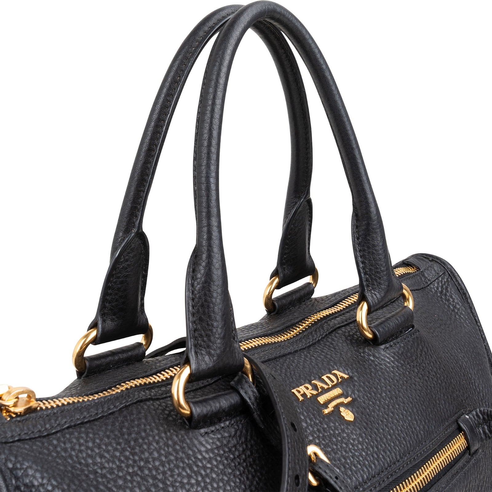 Prada - Vitello Daino leren City-handtas