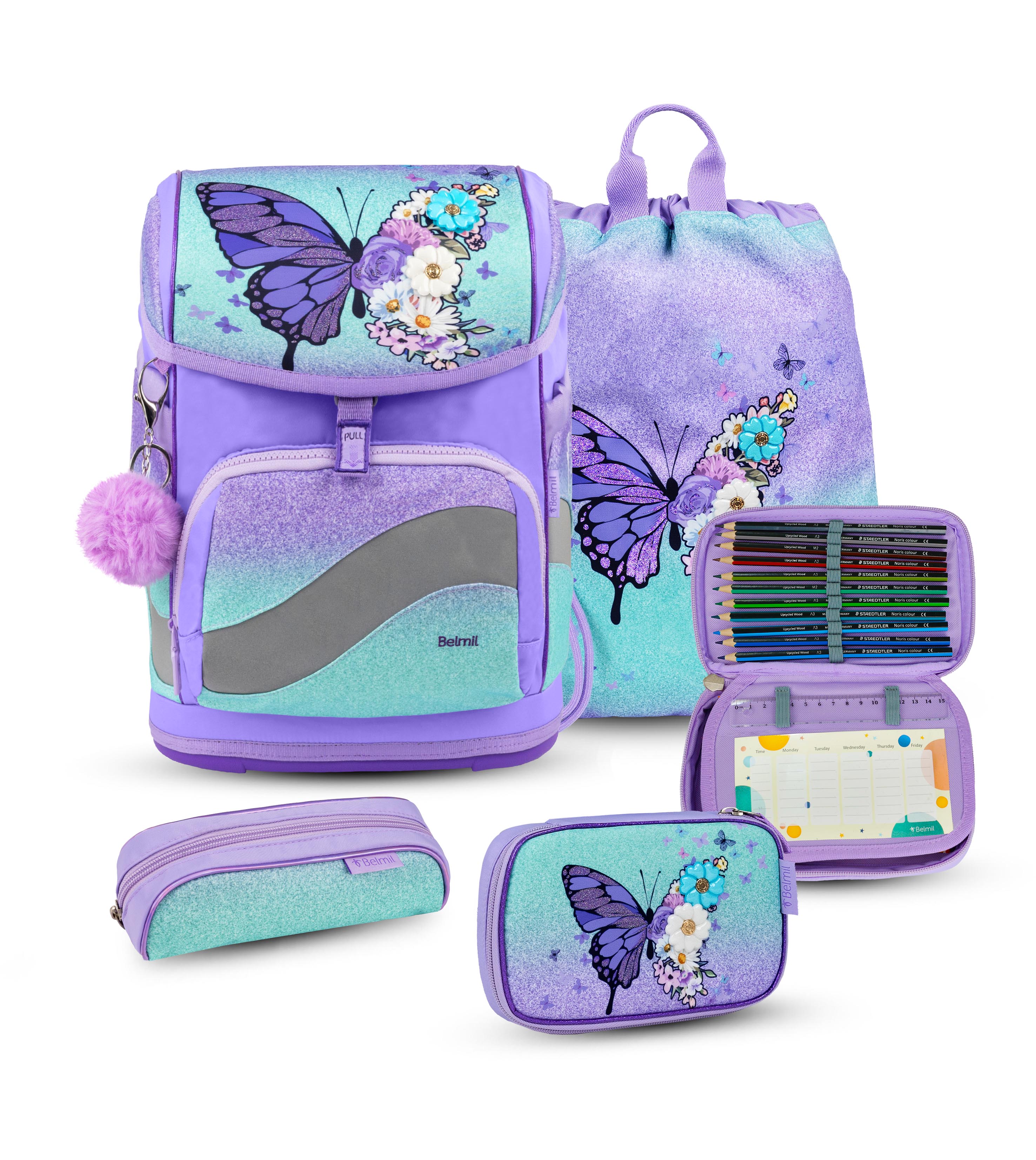 Smarty Plus 5-piece satchel set - Serenity