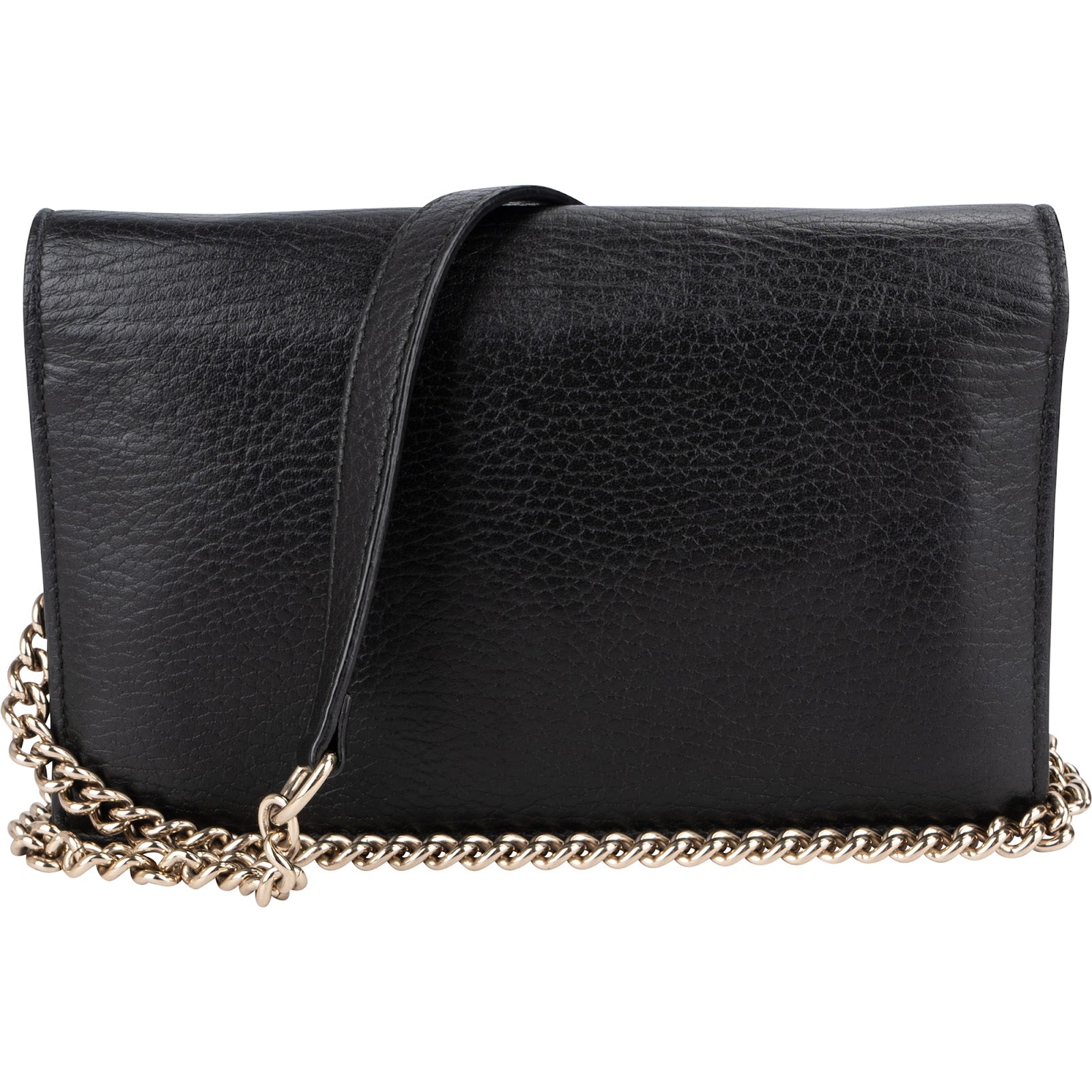 Gucci Leather Interlocking GG Wallet On Chain