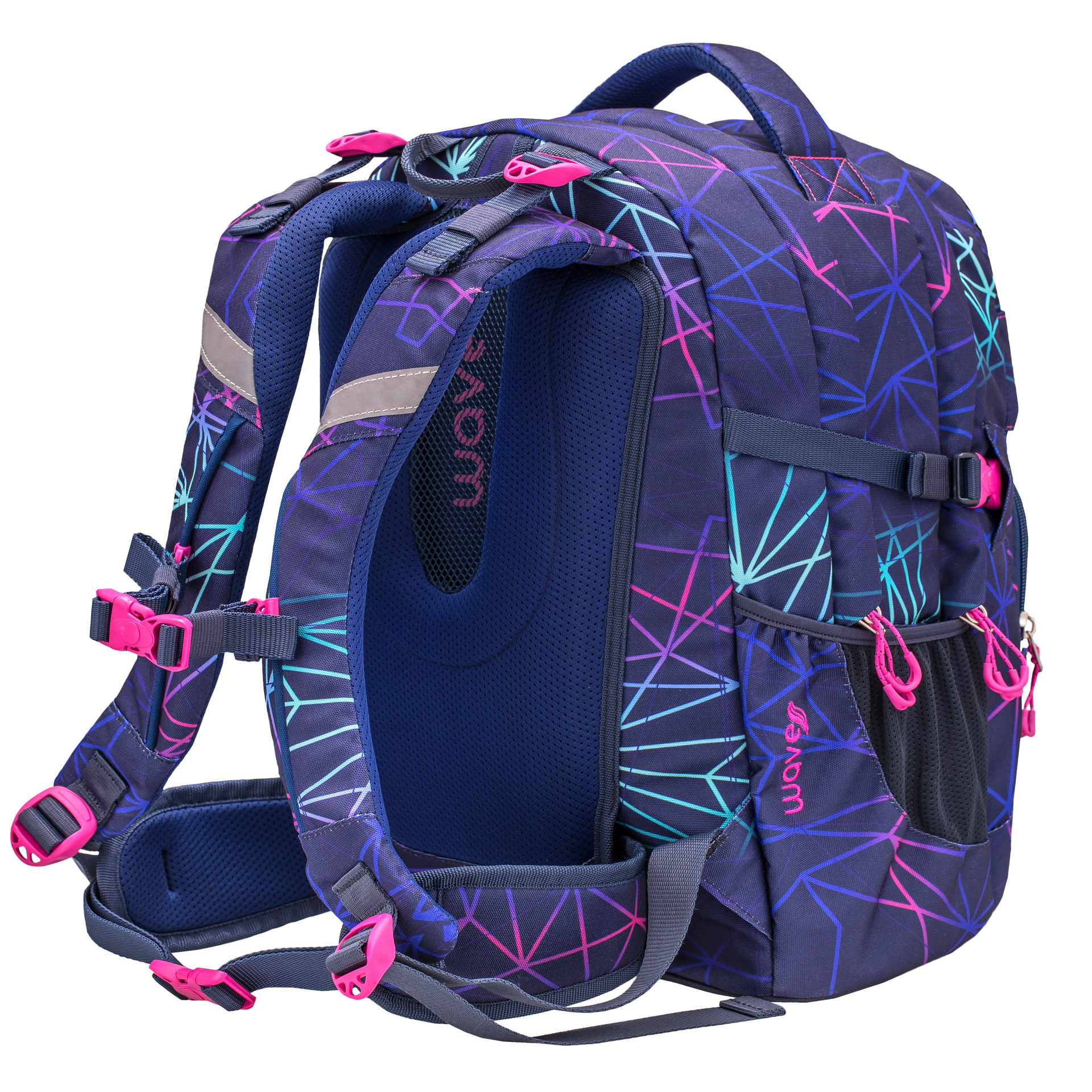 Wave Infinity Schulrucksack Set 2 tlg. "Stripes Purple"