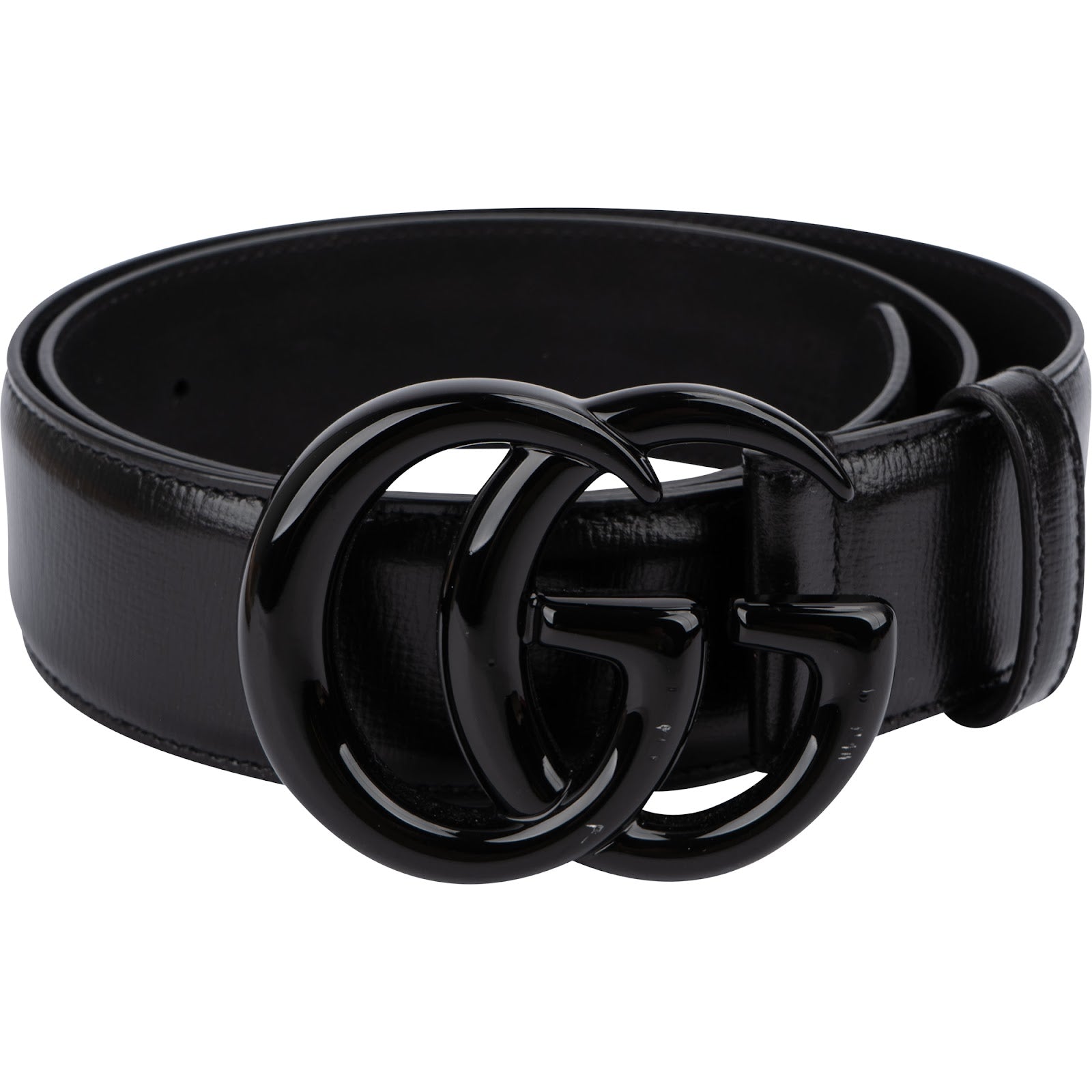 Gucci Black Leather GG Marmont Belt (75 / 30)