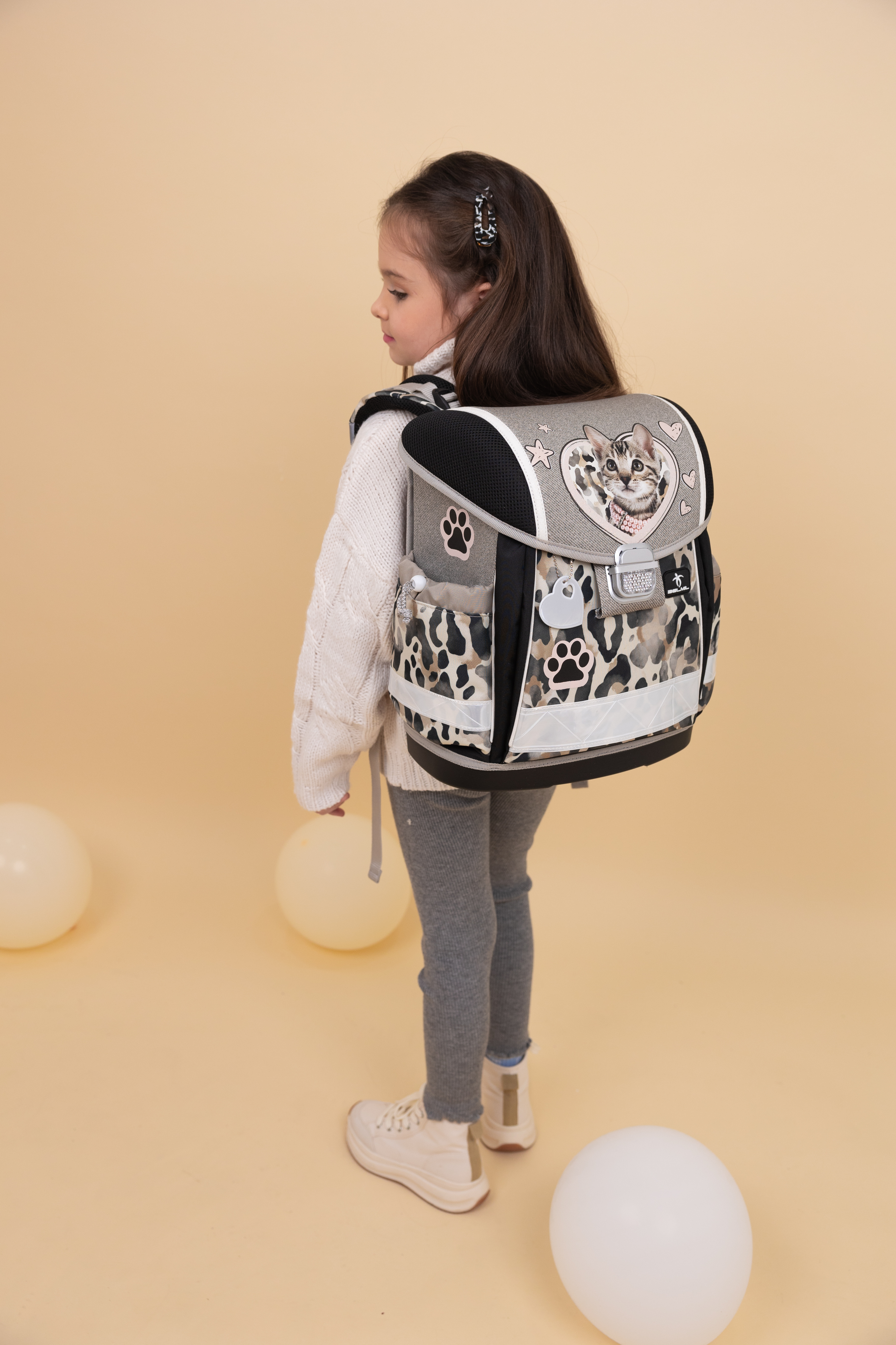 Classy Schulranzen Set 4-teilig mit Brustgurt - Wild Cat