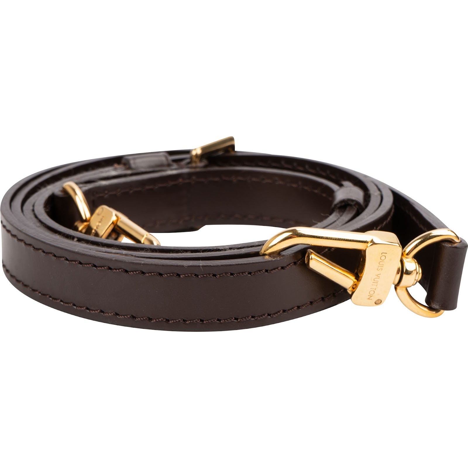 Louis Vuitton Brown Leather Adjustable Bags Strap