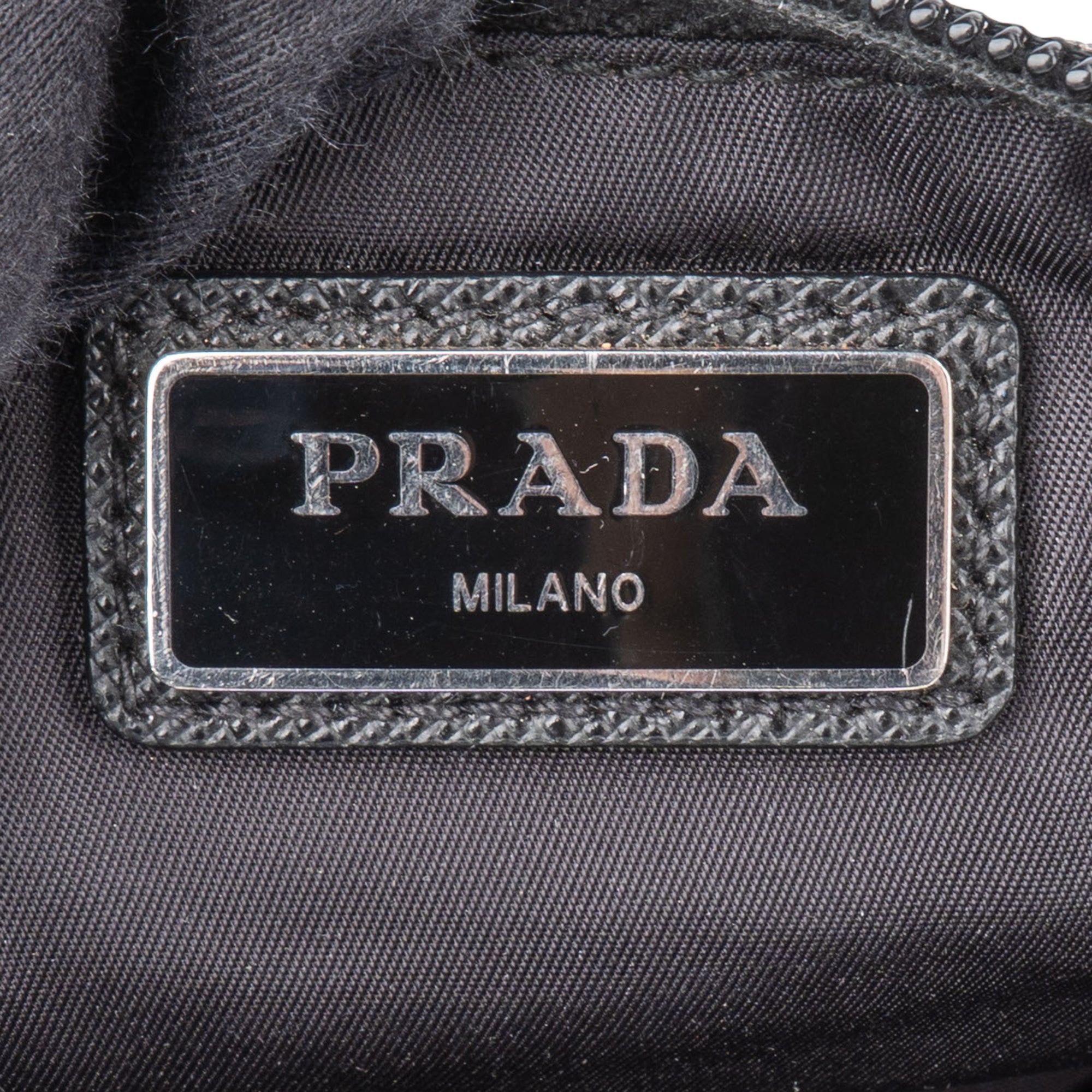 Prada Silver Line Triangle Crossbody Bumbag