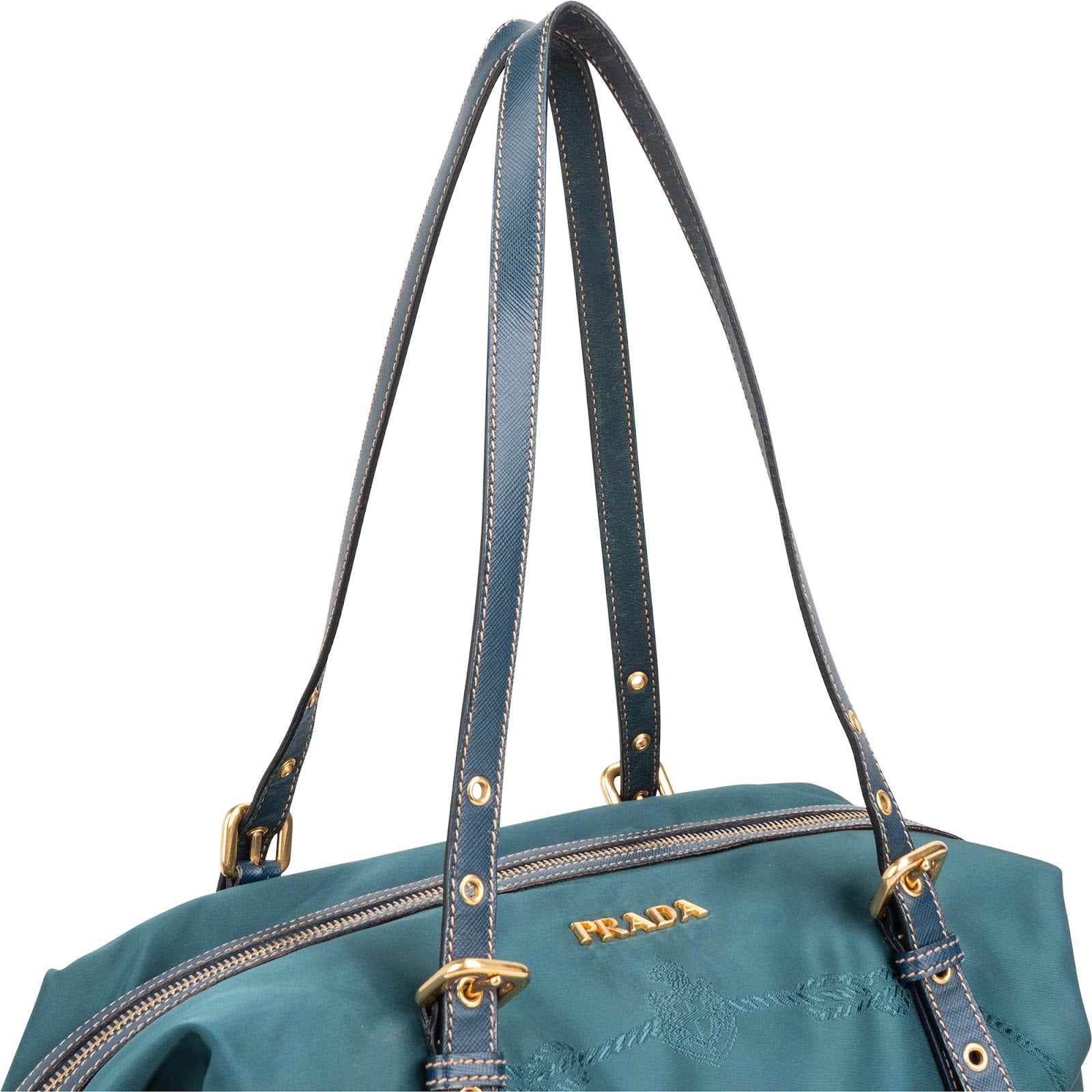 Prada – Tessuto Ricamo Bowler Schultertasche