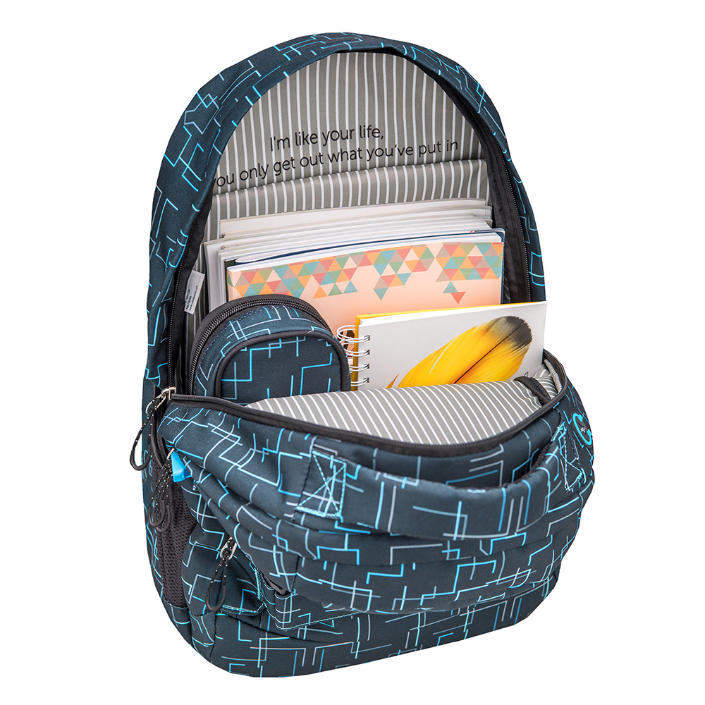 Infinity backpack - Cubic Neon Blue