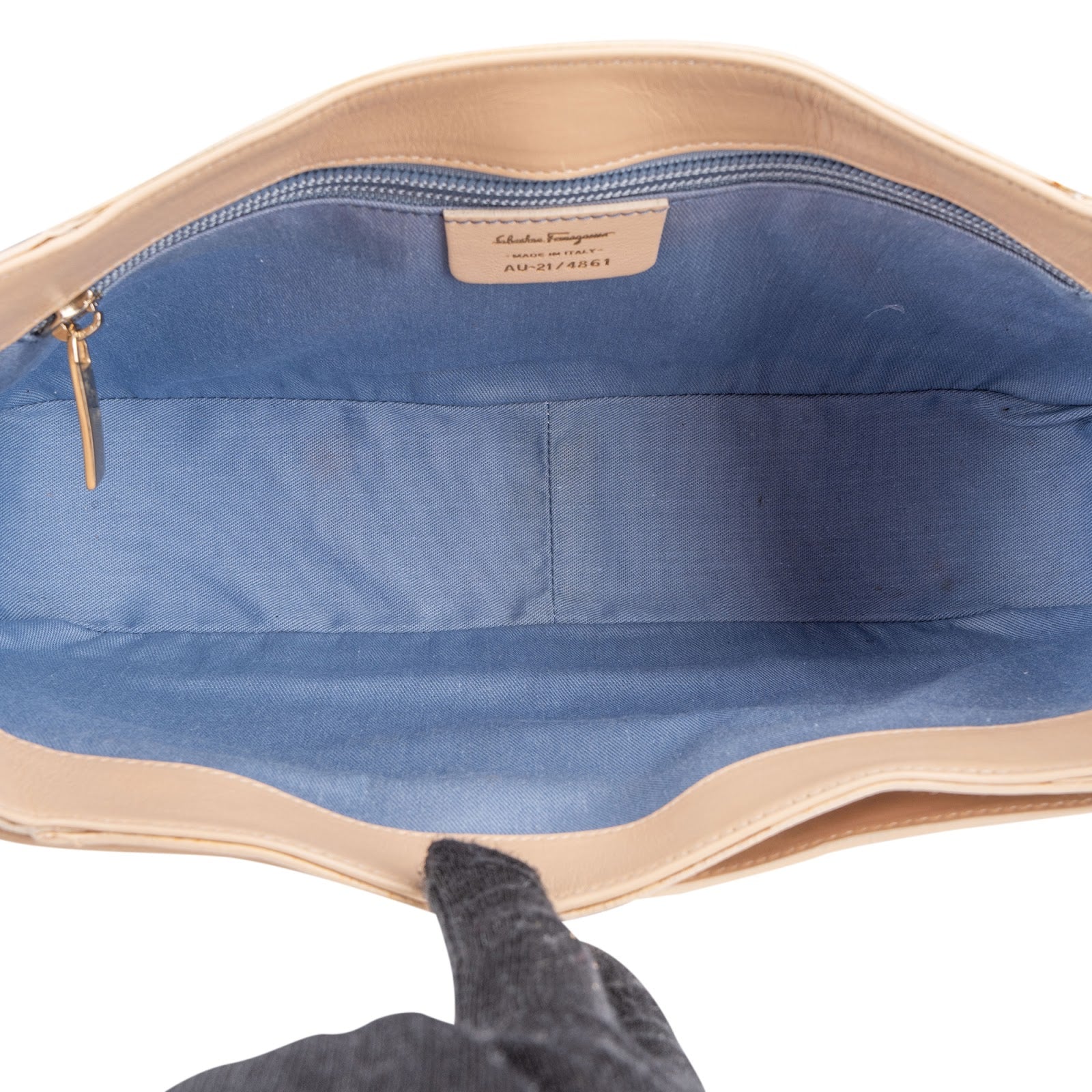 Salvatore Ferragamo Leather Gancini Buckle Shoulder Bag