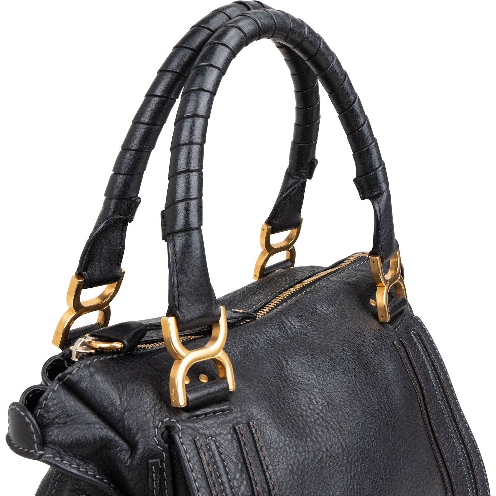 Chloé Grained Calfskin Leather Marcie Handbag