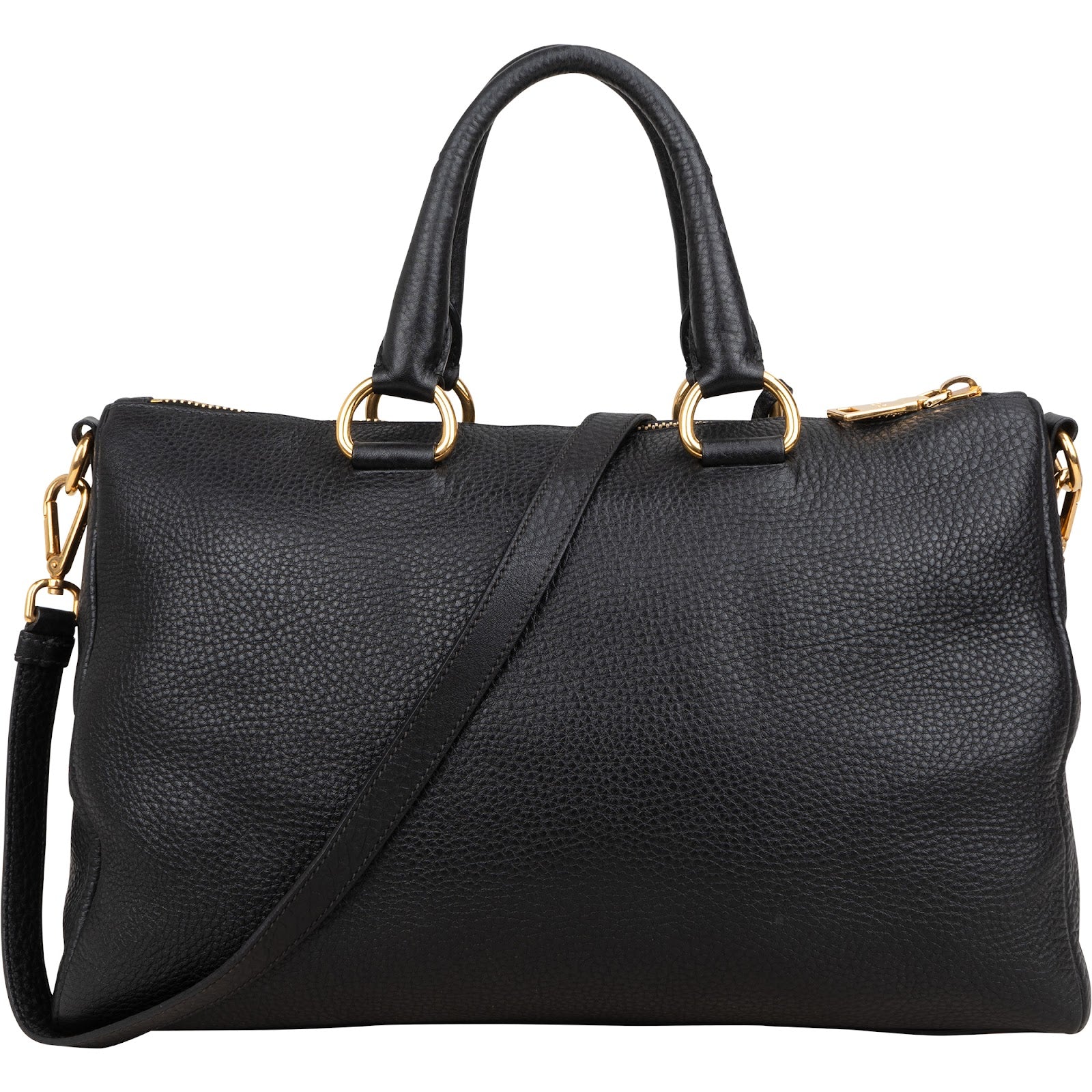 Prada Vitello Daino Leather Bauletto Handbag