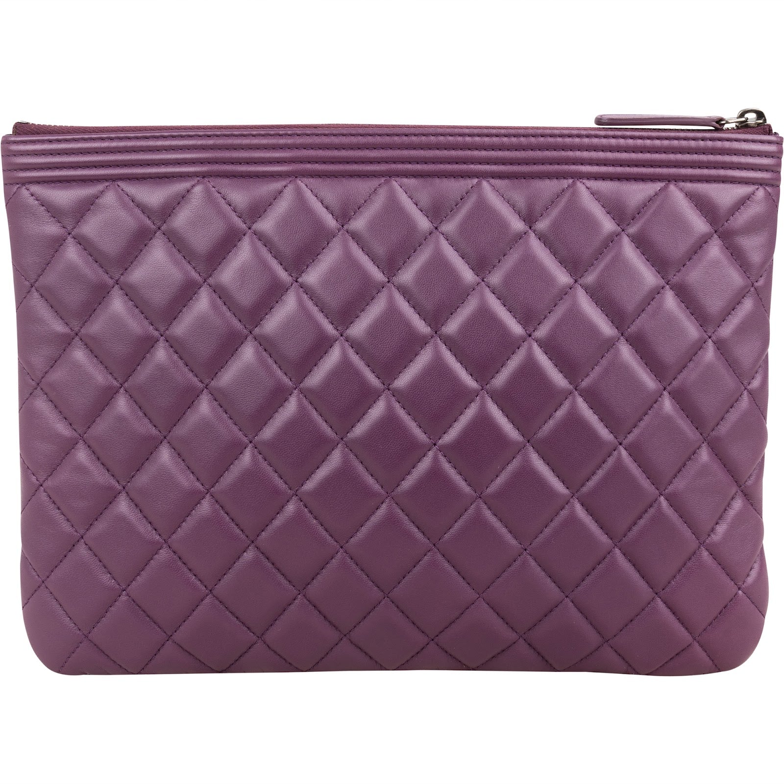Chanel Quilted Lambskin CC Boy Clutch