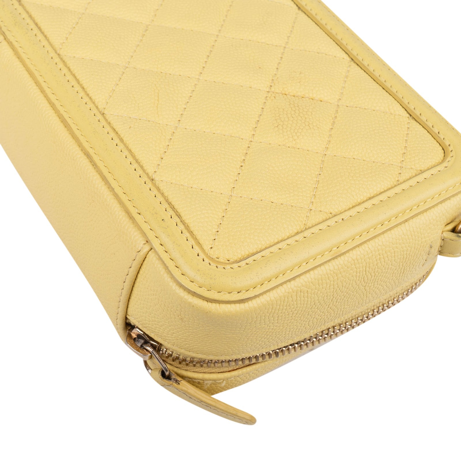 Chanel Quilted Caviar Leather CC Filigree Crossbody Bag