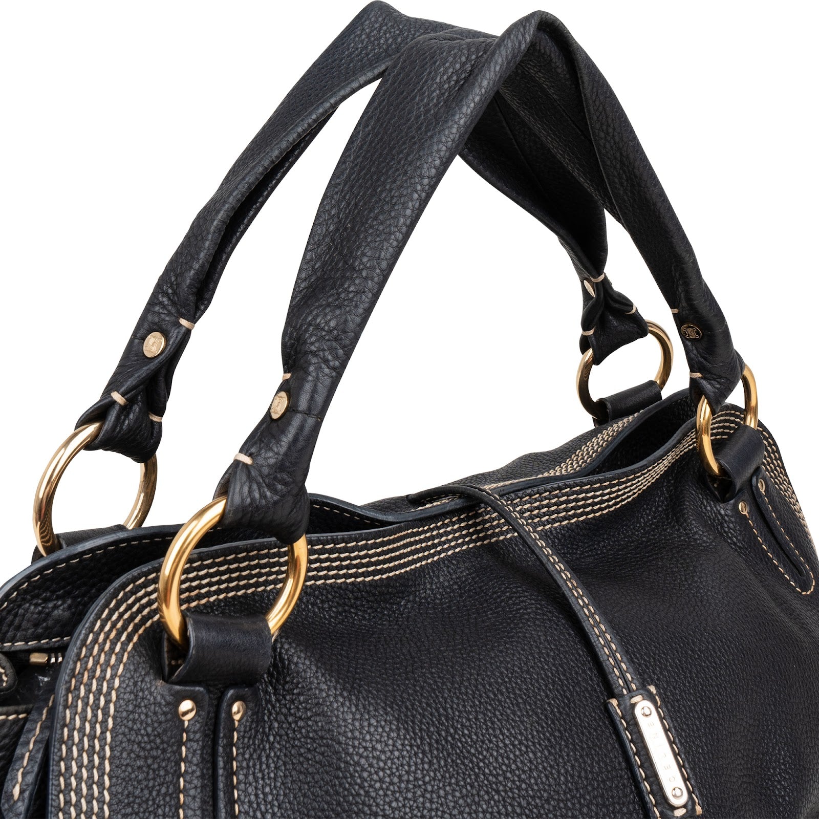 Celine Pebbled Leather Bittersweet Handbag