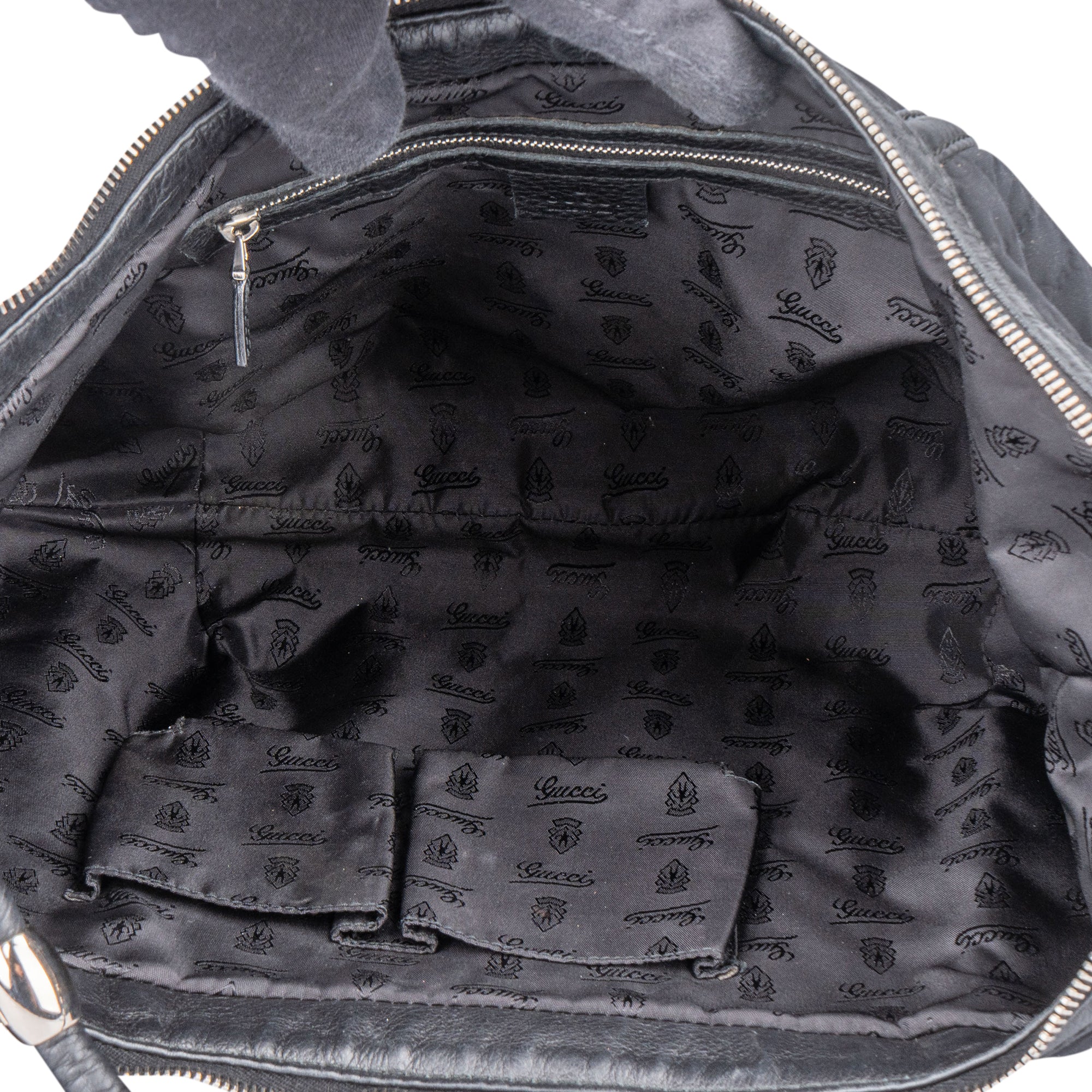 Gucci GG Monogram Bamboo Hobo Bag