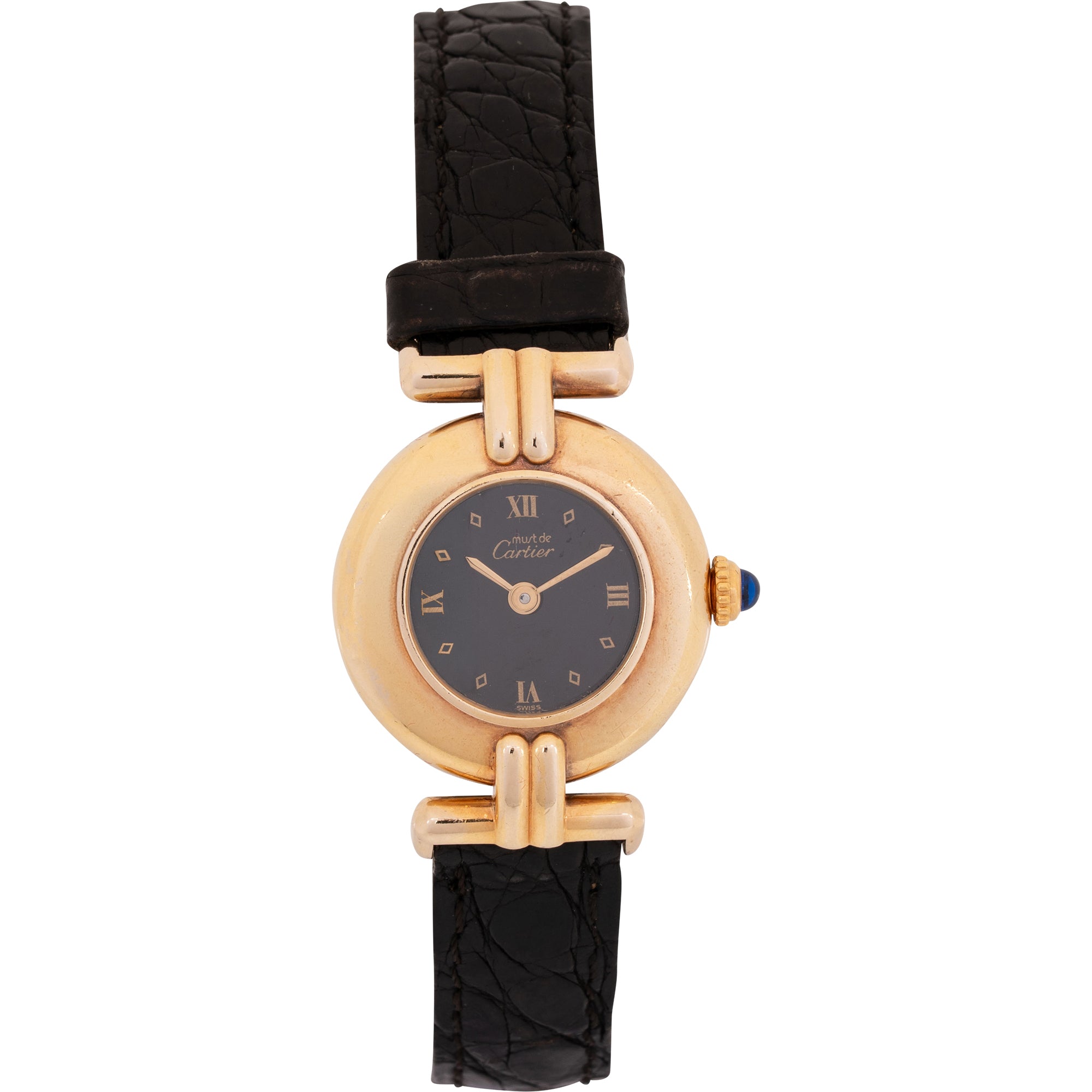 Cartier Gold Tone Vermeil Colisee Damenuhr