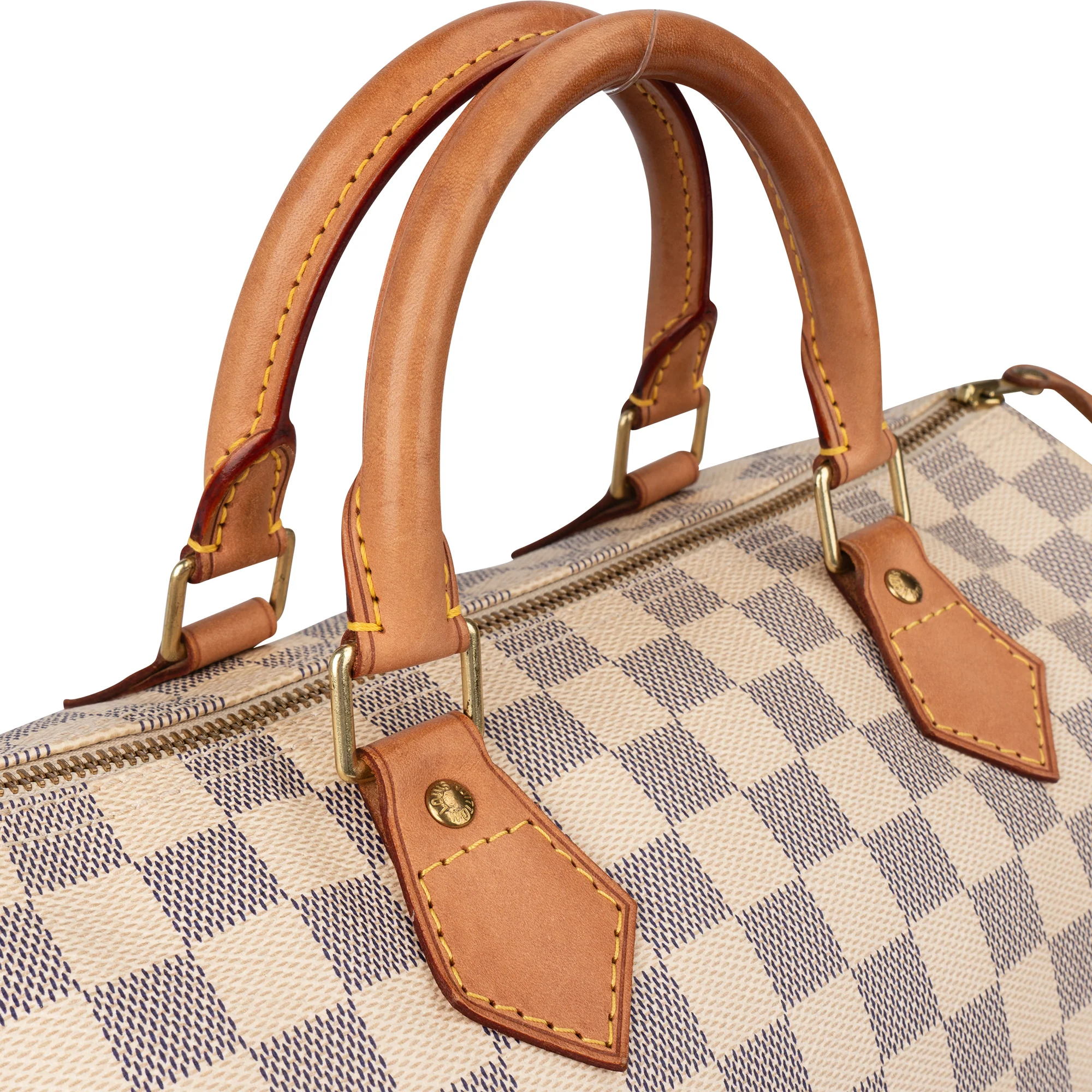 Louis Vuitton Damier Azur Monogram Speedy 30 Boston Bag