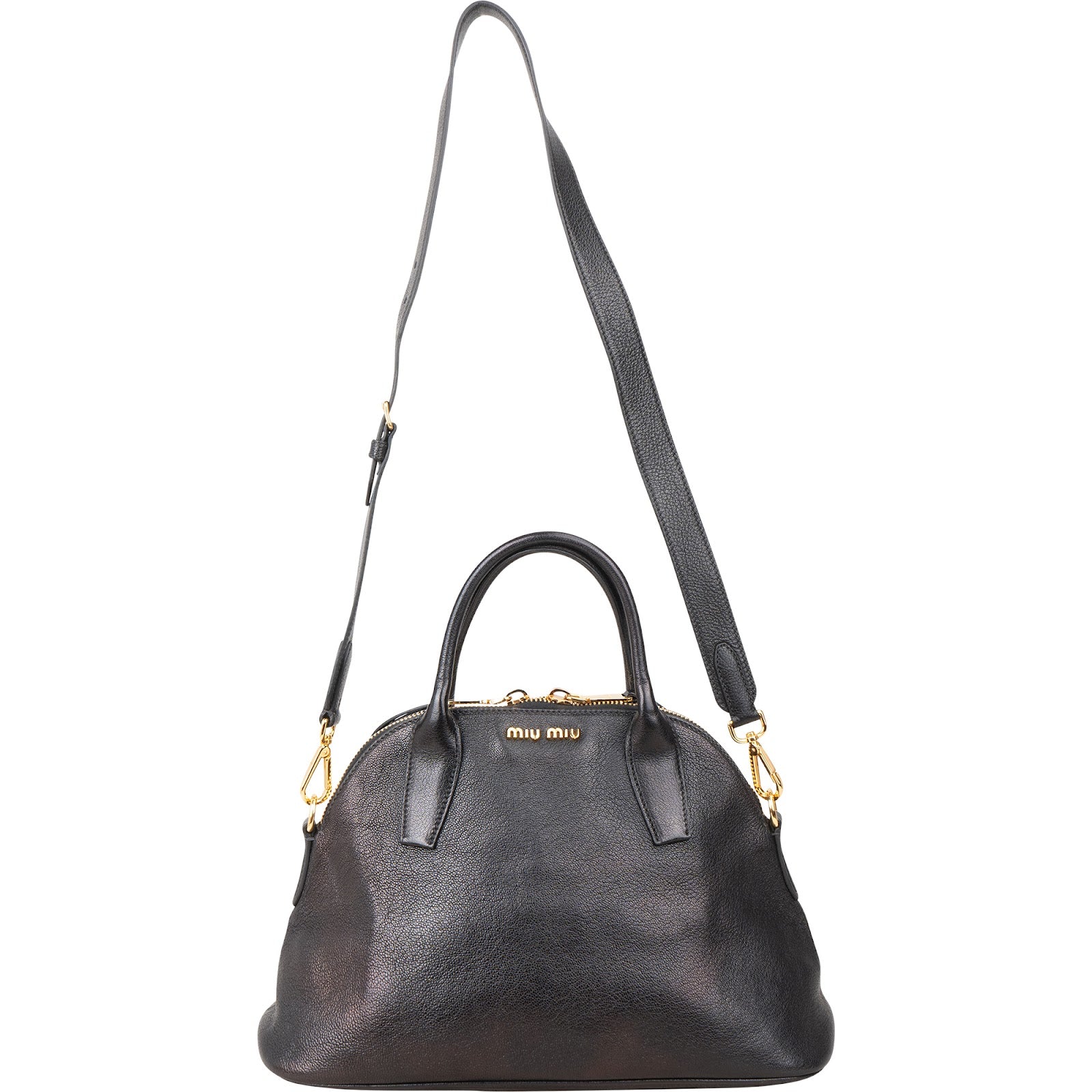 Miu Miu - Grained Leather Dome Crossbody Bag