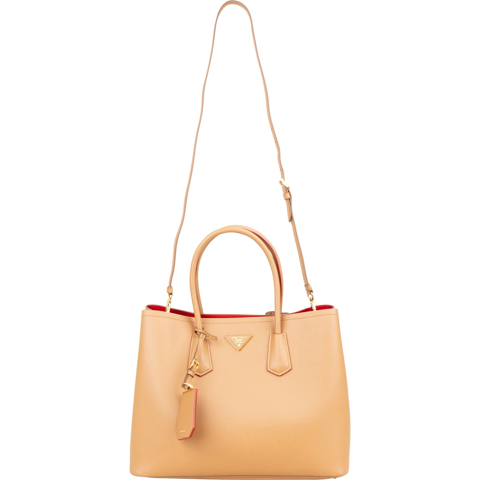 Prada Saffiano Leather Double Handbag