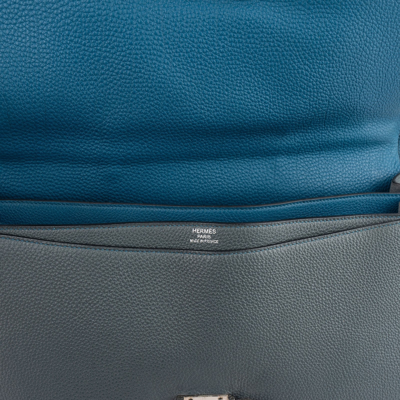 Hermès Gris Togo Leather Sac à Dépêches Business Handbag