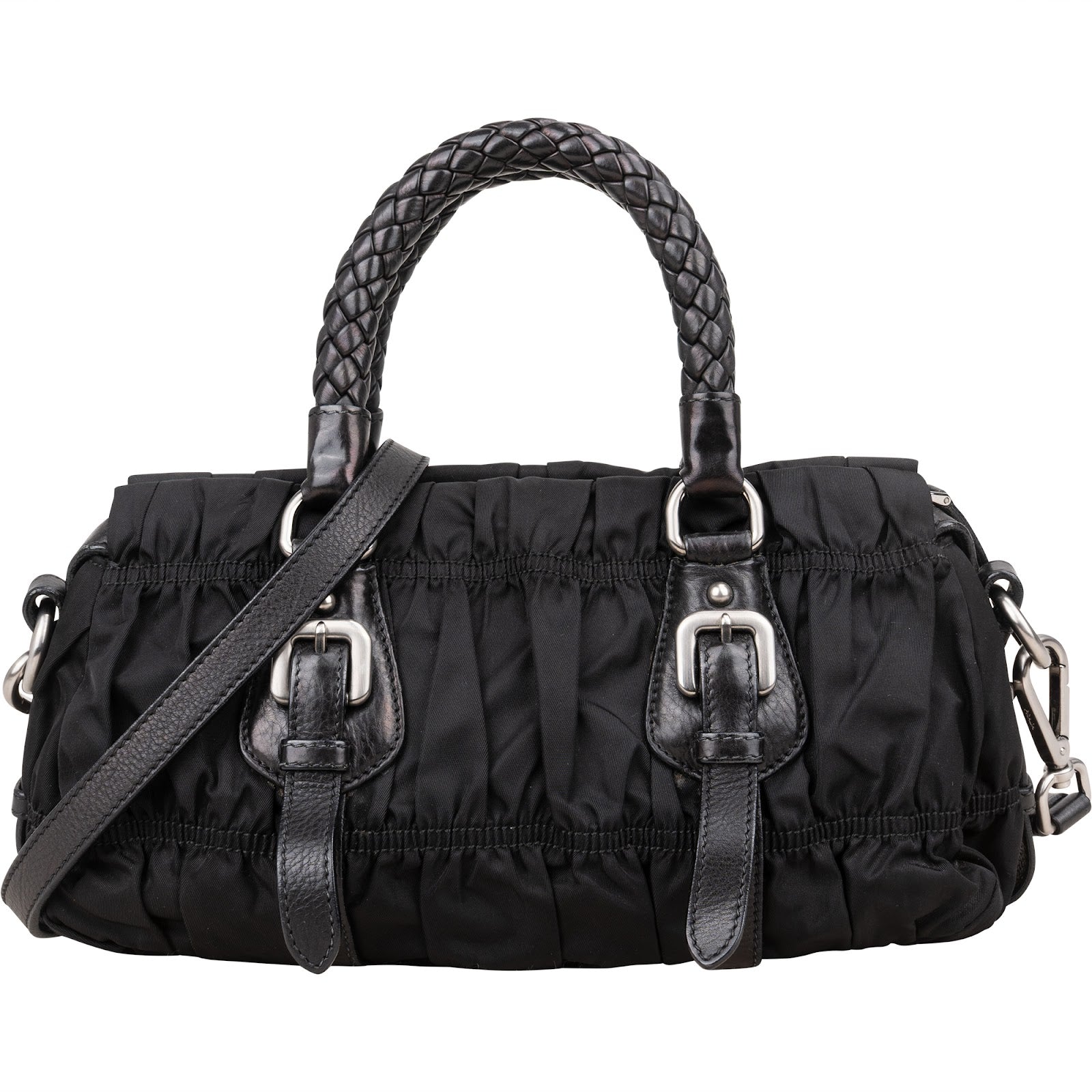 Prada Quilted Tessuto Gaufre Small Satchel Handbag