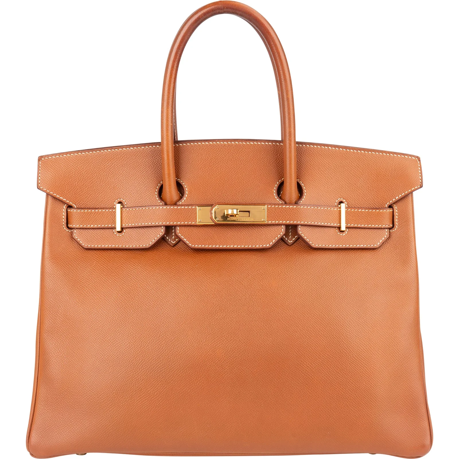Hermès Brun Courchevel Leather Birkin 35 Handbag