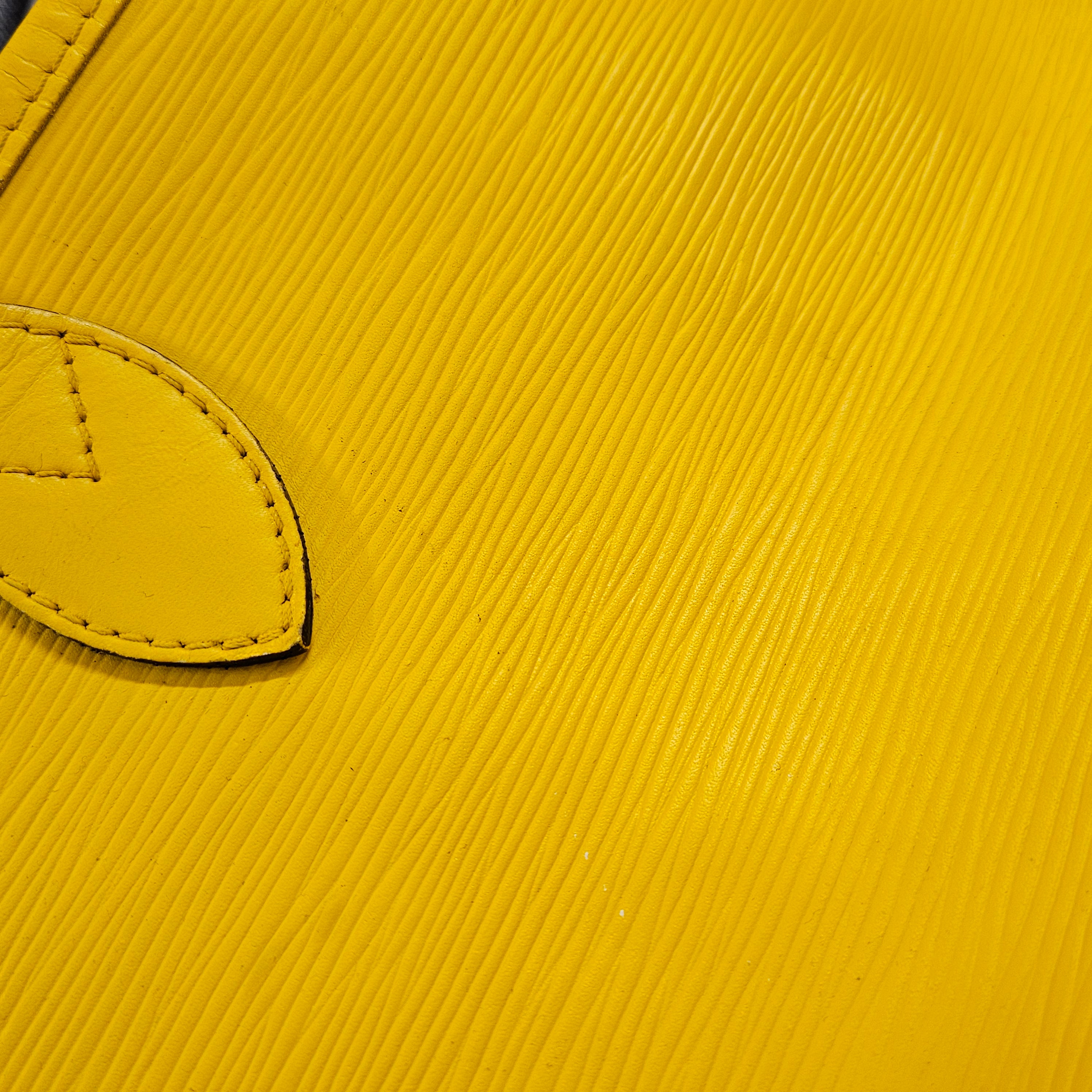 Sac Neverfull MM Shopper Louis Vuitton en cuir Epi jaune