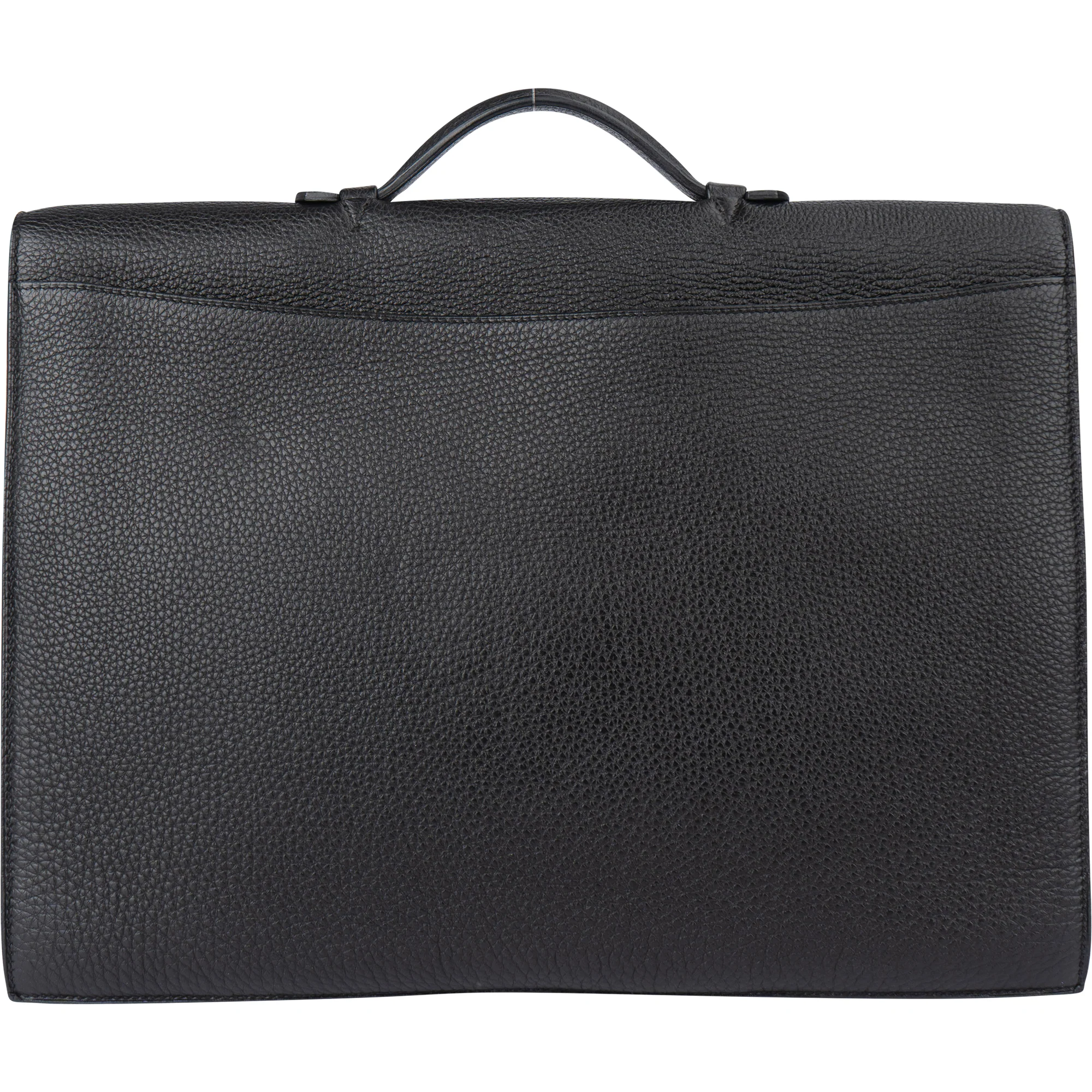 Hermès Noir Leather Sac á Dépéches Business Tasche