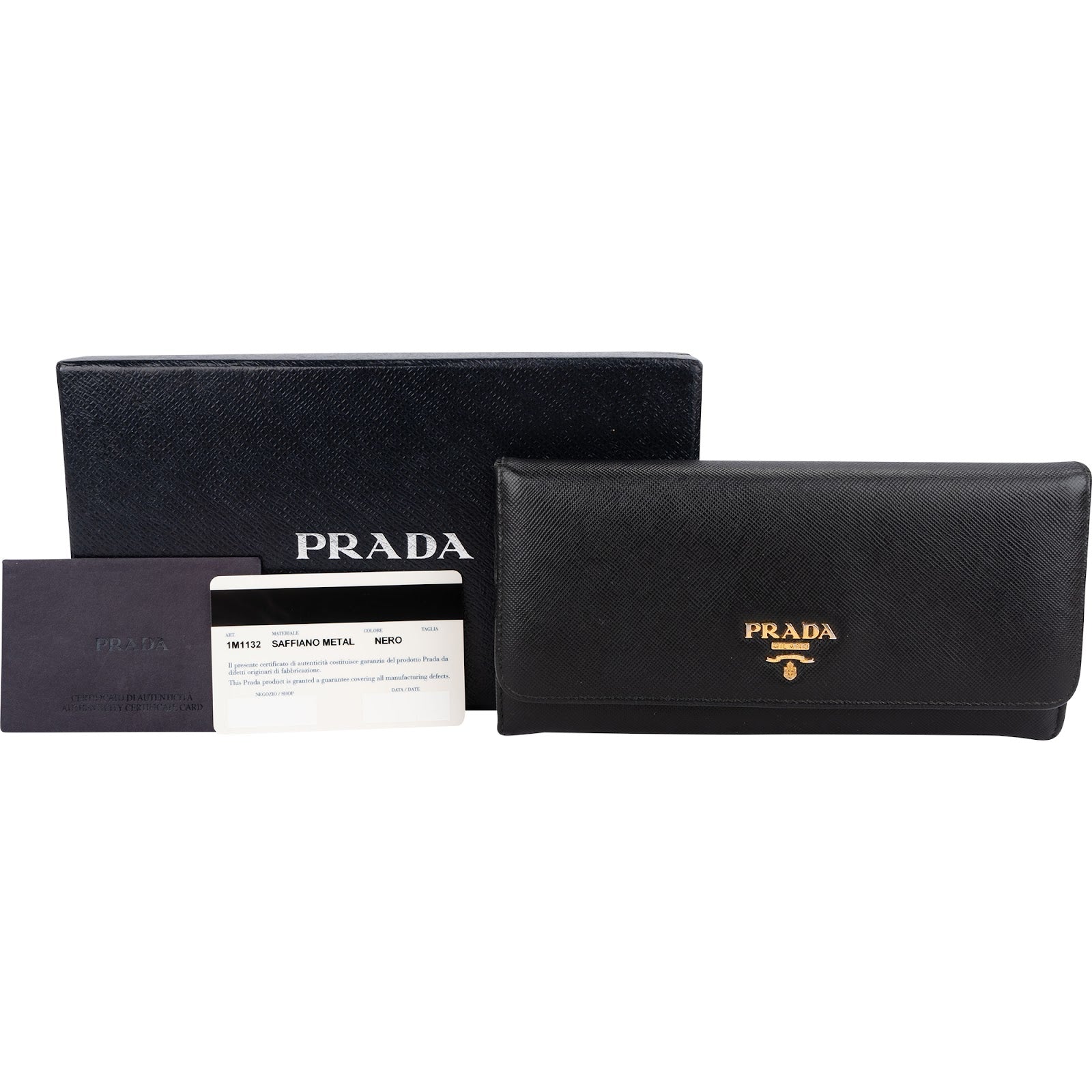 Prada Saffiano Leather Continental Wallet