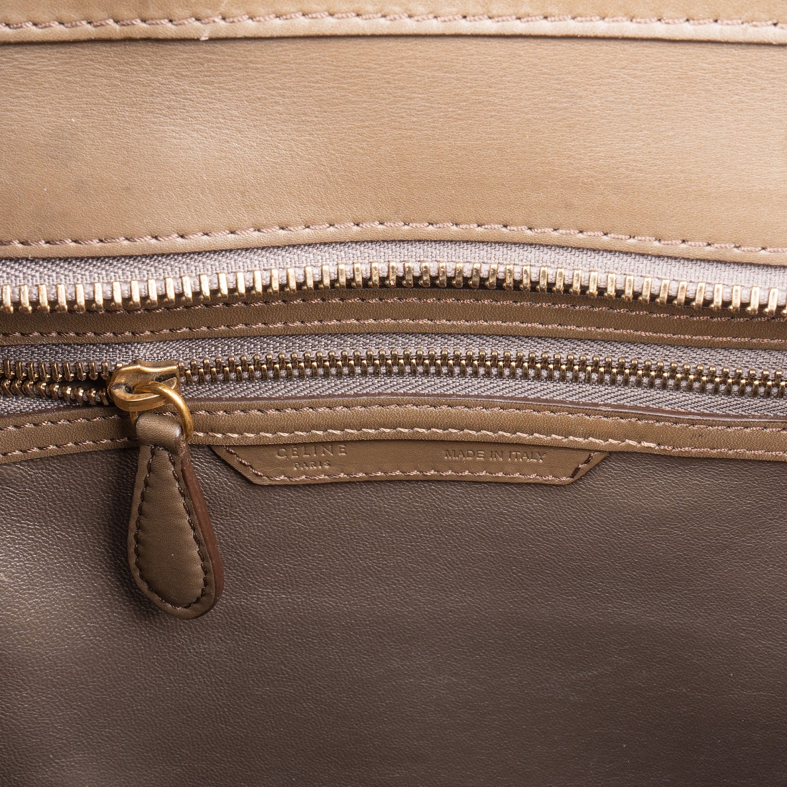 Céline Tricolor Leather Luggage Handbag