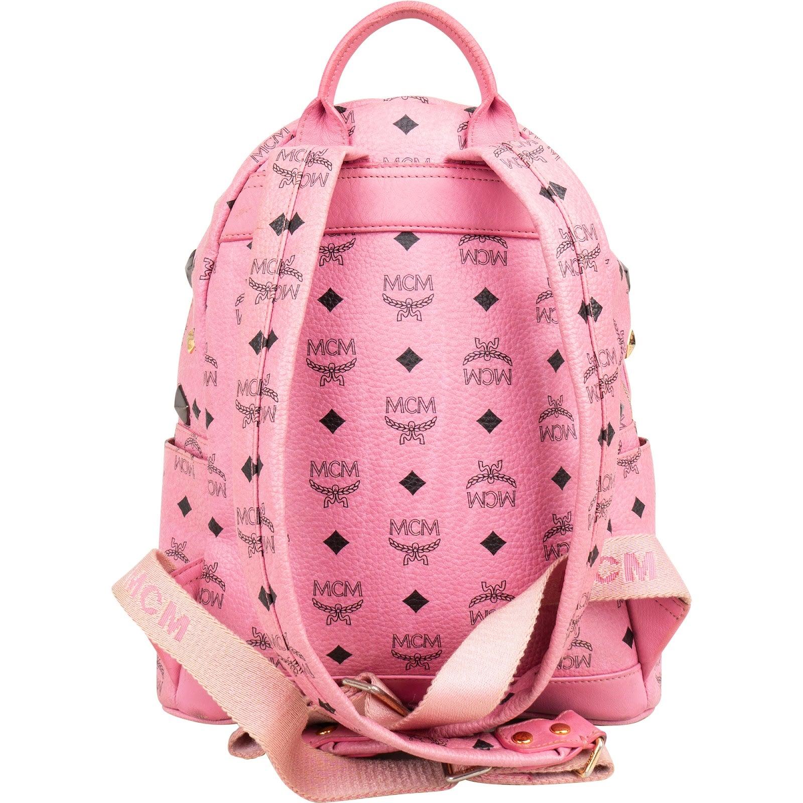 MCM Monogram Visetos Small Stark Studded Backpack