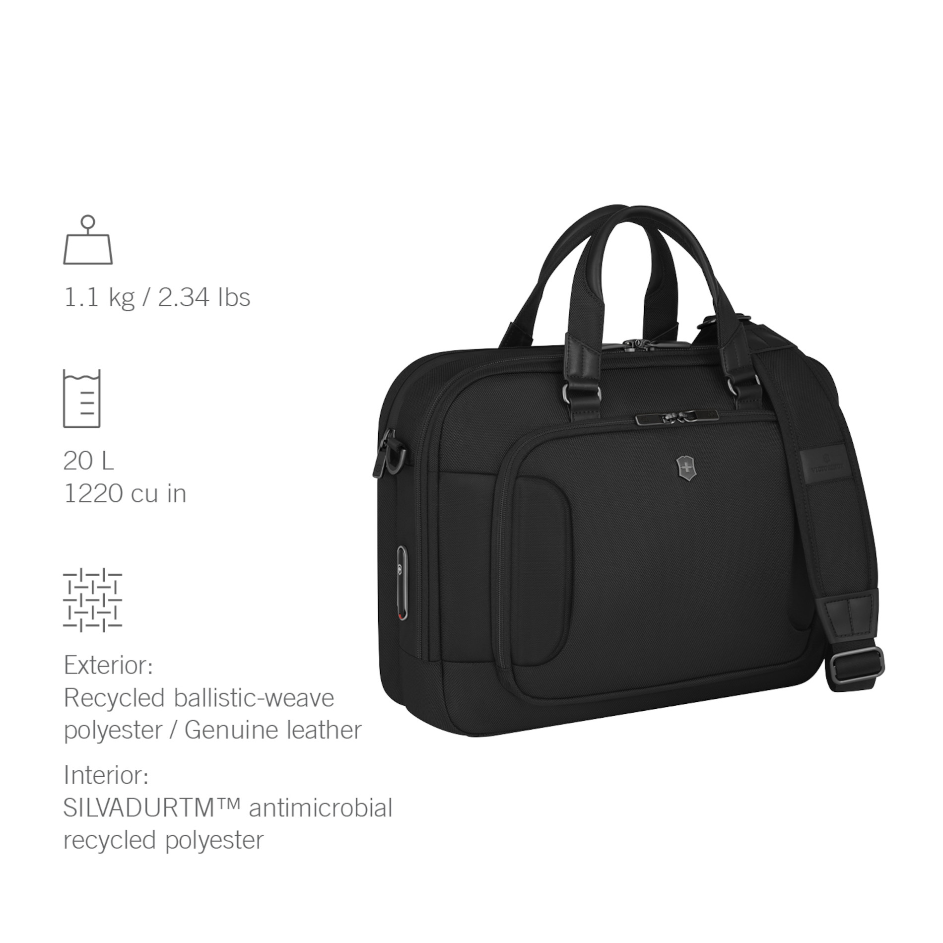 Werks Traveler 7.0 Deluxe Briefcase - Black