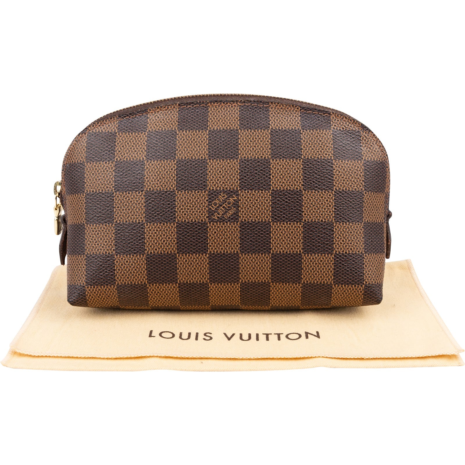 Louis Vuitton Monogram Damier Ebene Canvas Cosmetic Pouch PM