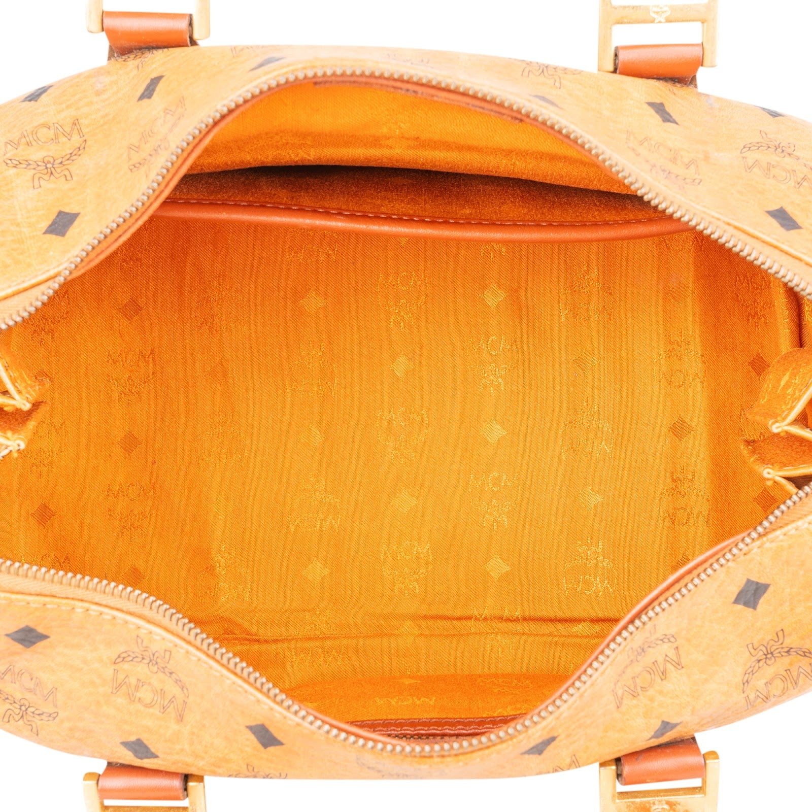 MCM Monogram Visetos Boston Handbag