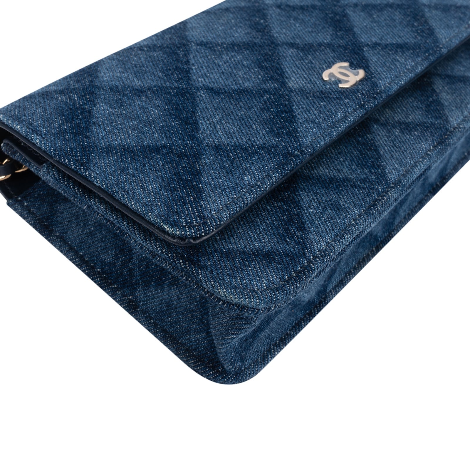 Chanel Denim Wallet on Chain Crossbody Bag