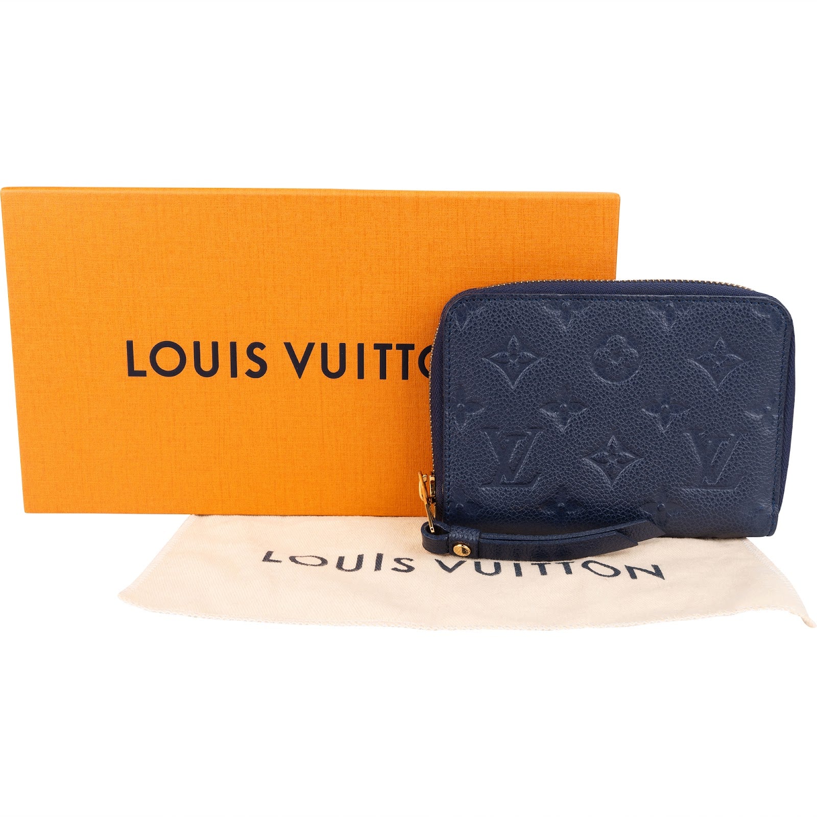 Louis Vuitton Monogram Empreinte Leather Zippy Celeste Wallet