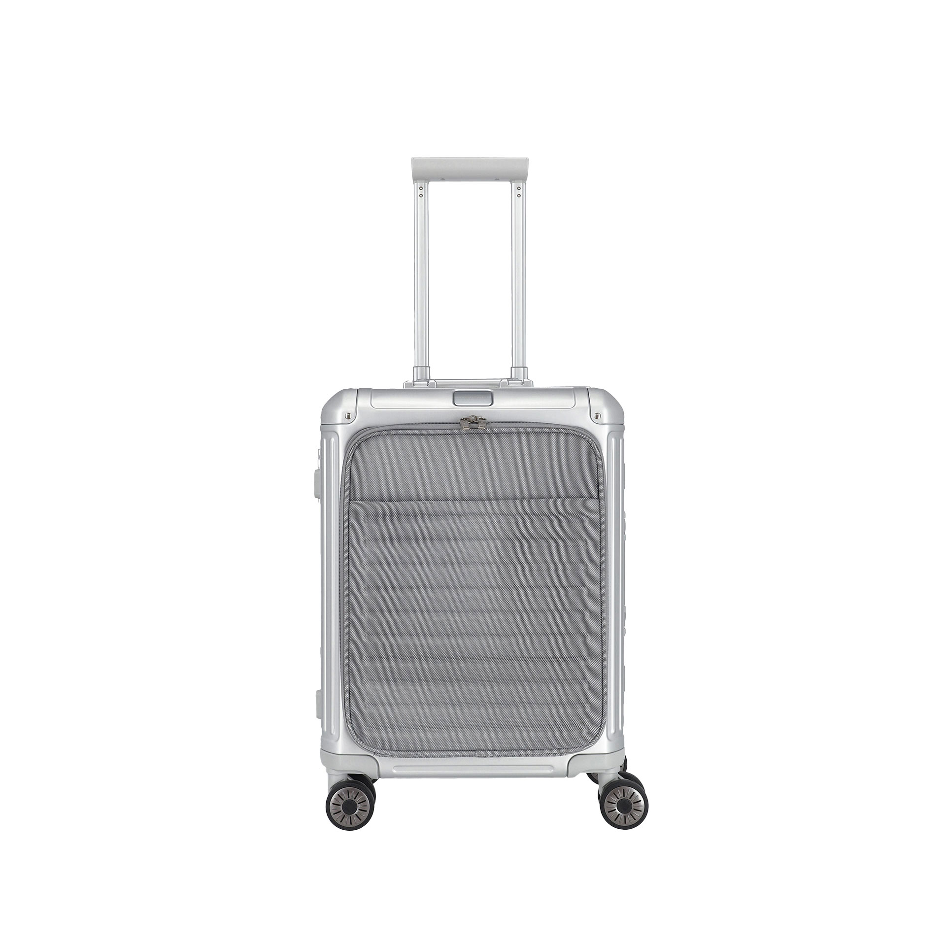 Travelite NEXT Hand luggage S+ with front pocket silver