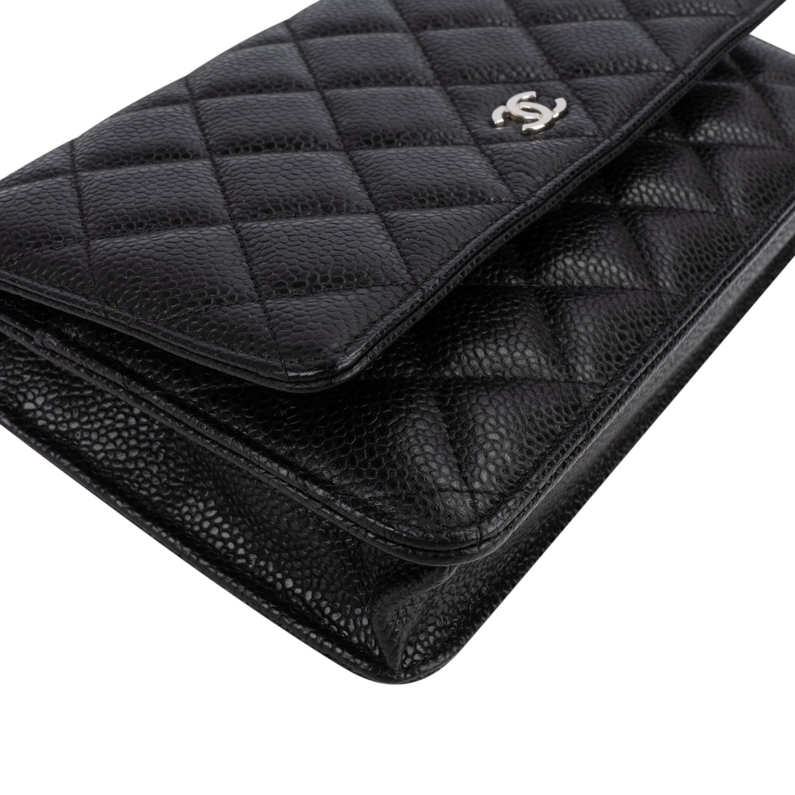 Chanel Quilted Caviar Leather Wallet on Chain