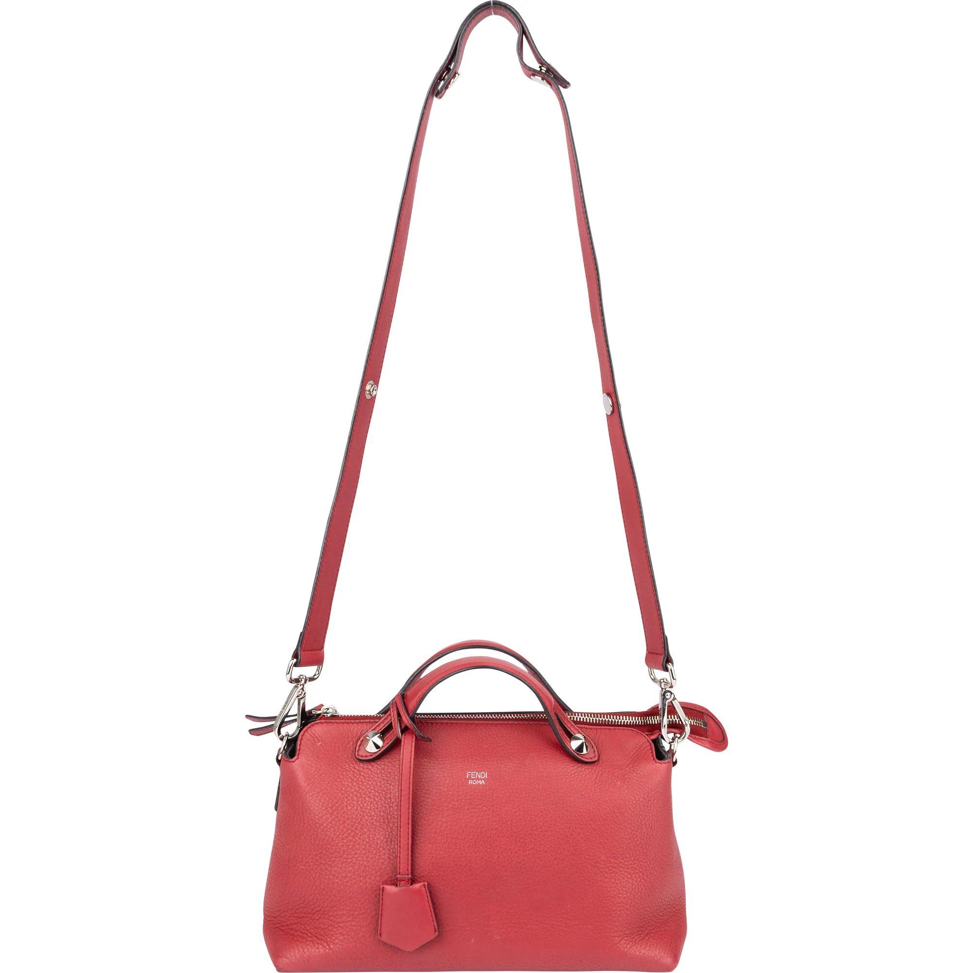 Fendi Red Leather By The Way Handbag