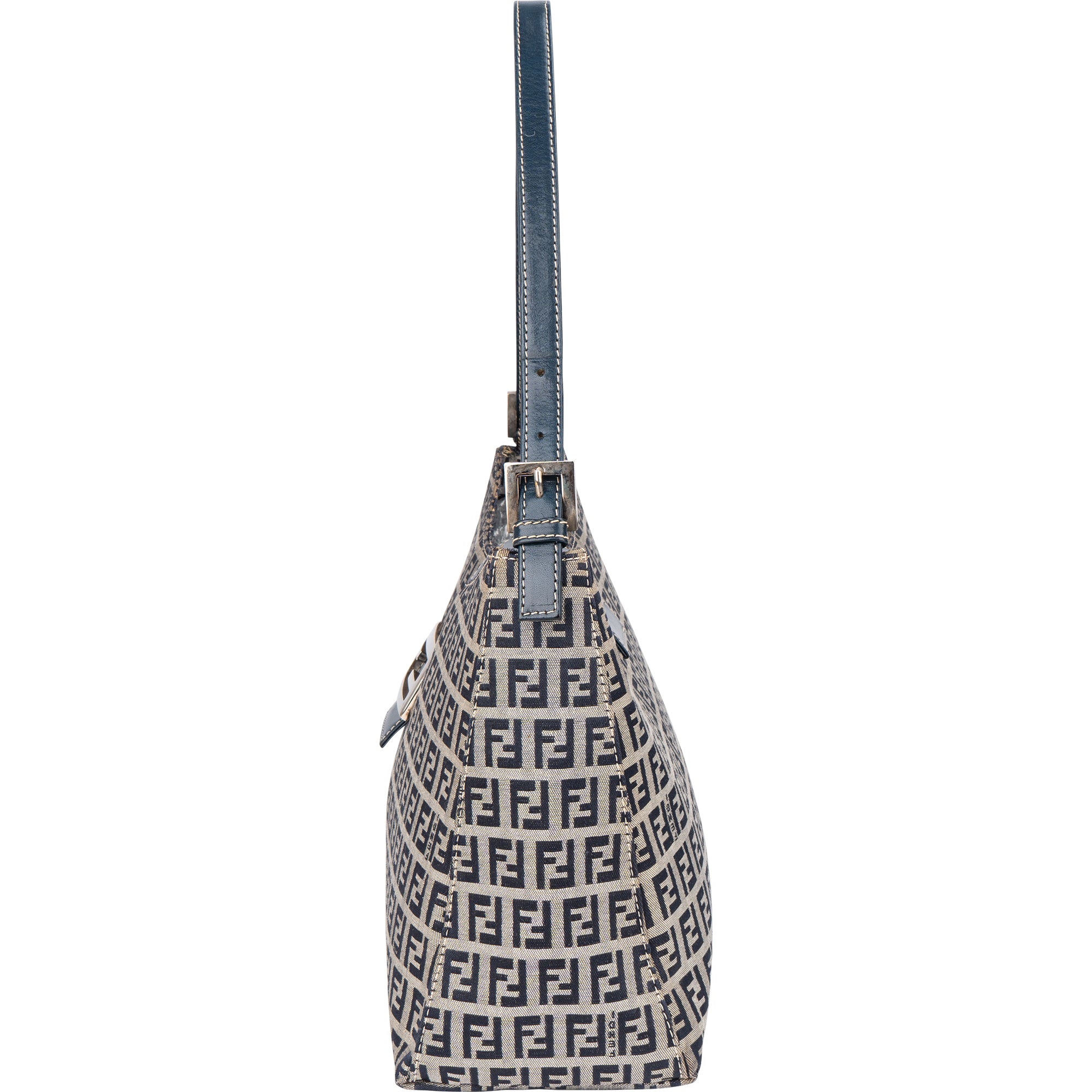 Fendi FF Monogram Baguette Buckle Shoulder Bag