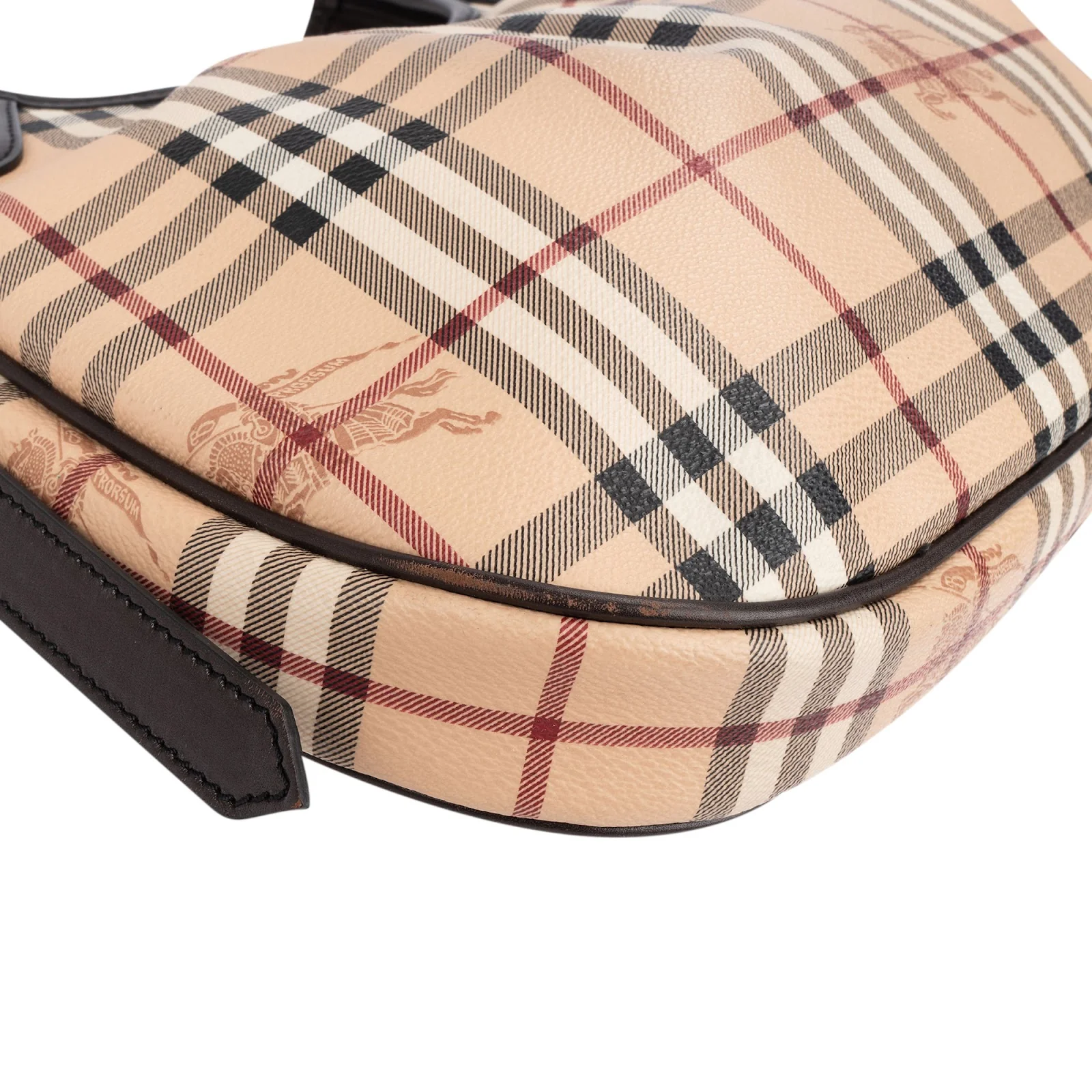 Burberry Haymarket Check Hobo Shoulder Bag