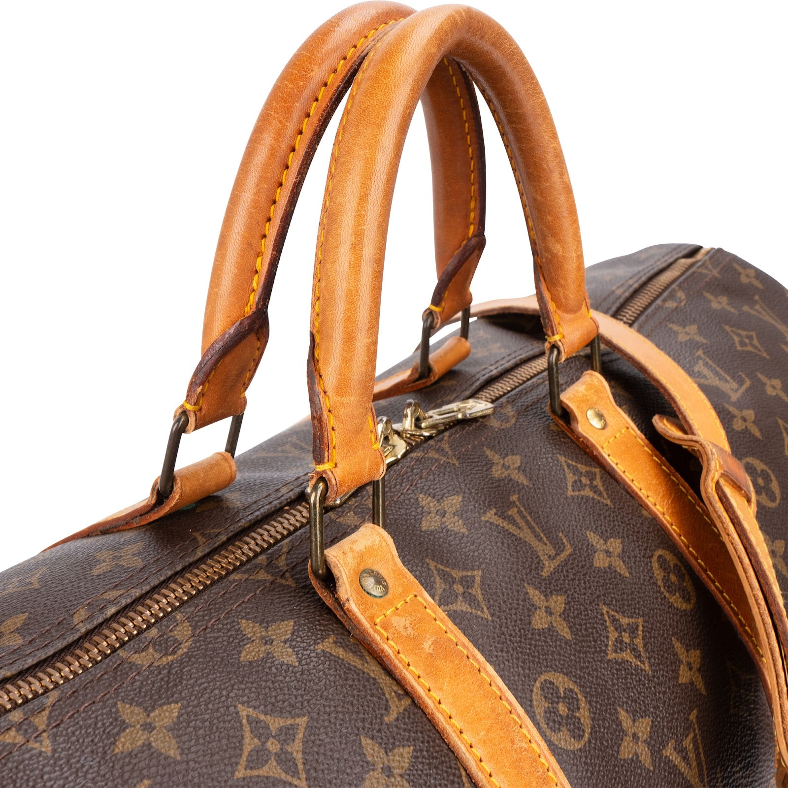 Sac de voyage Louis Vuitton Keepall 55 en toile Monogram avec bandoulière