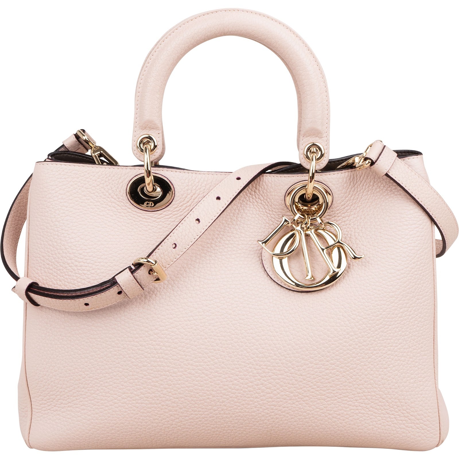 Christian Dior Grained Calfskin Diorissimo Medium Shoulder Bag