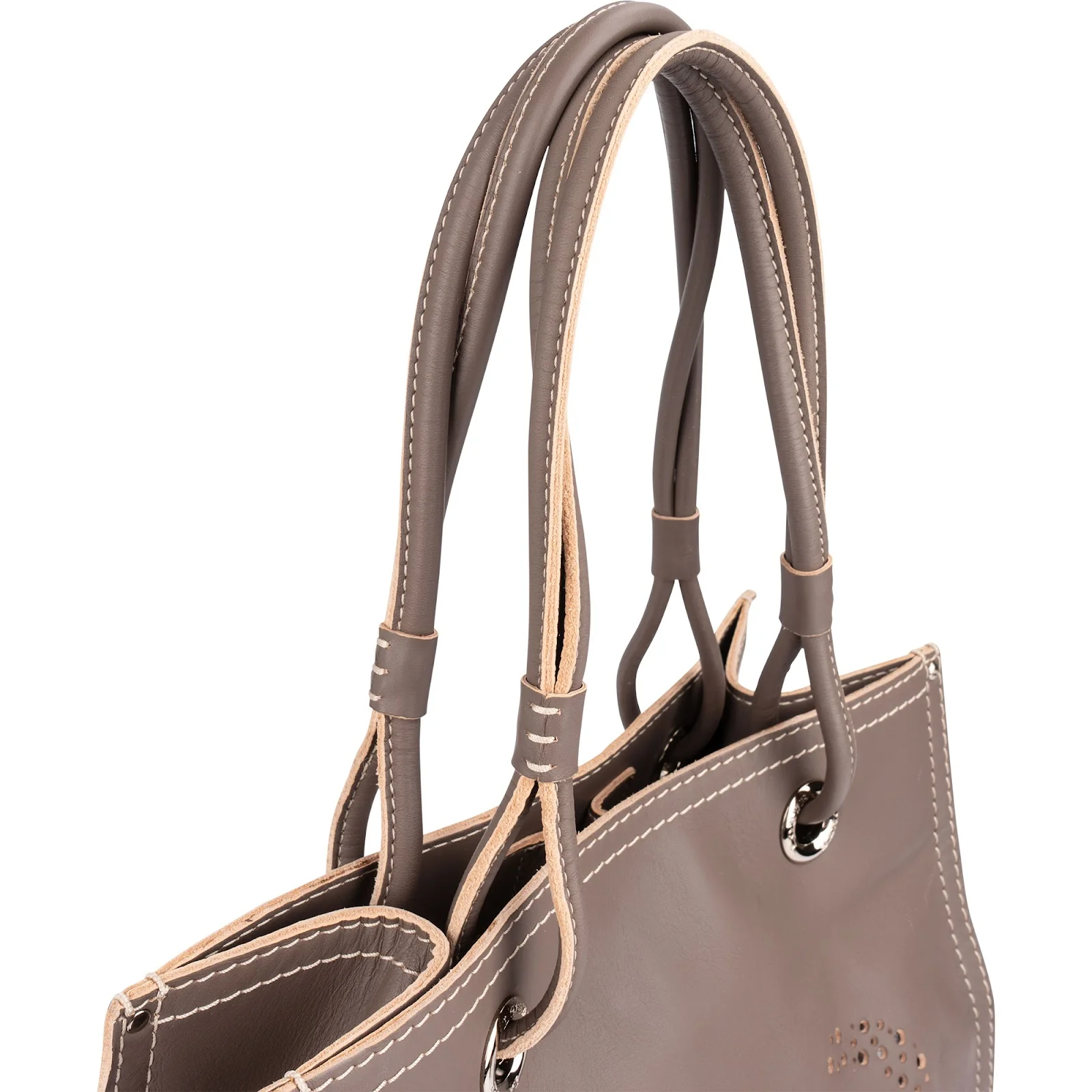Loewe Leather Anagram Perforated Amazona Shopper Tote Handbag