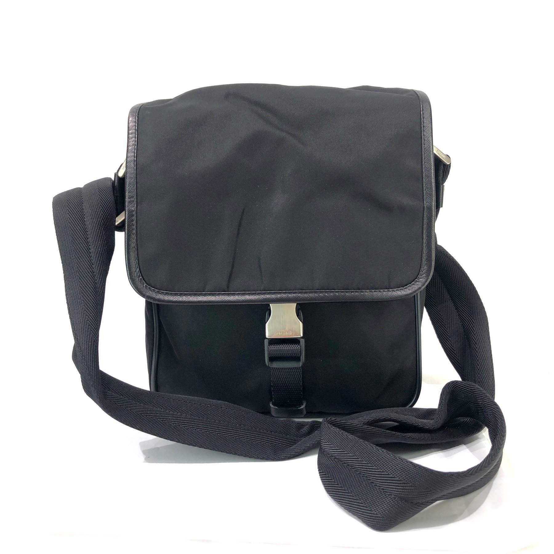 Prada - Triangular Plate Mini - Schultertasche